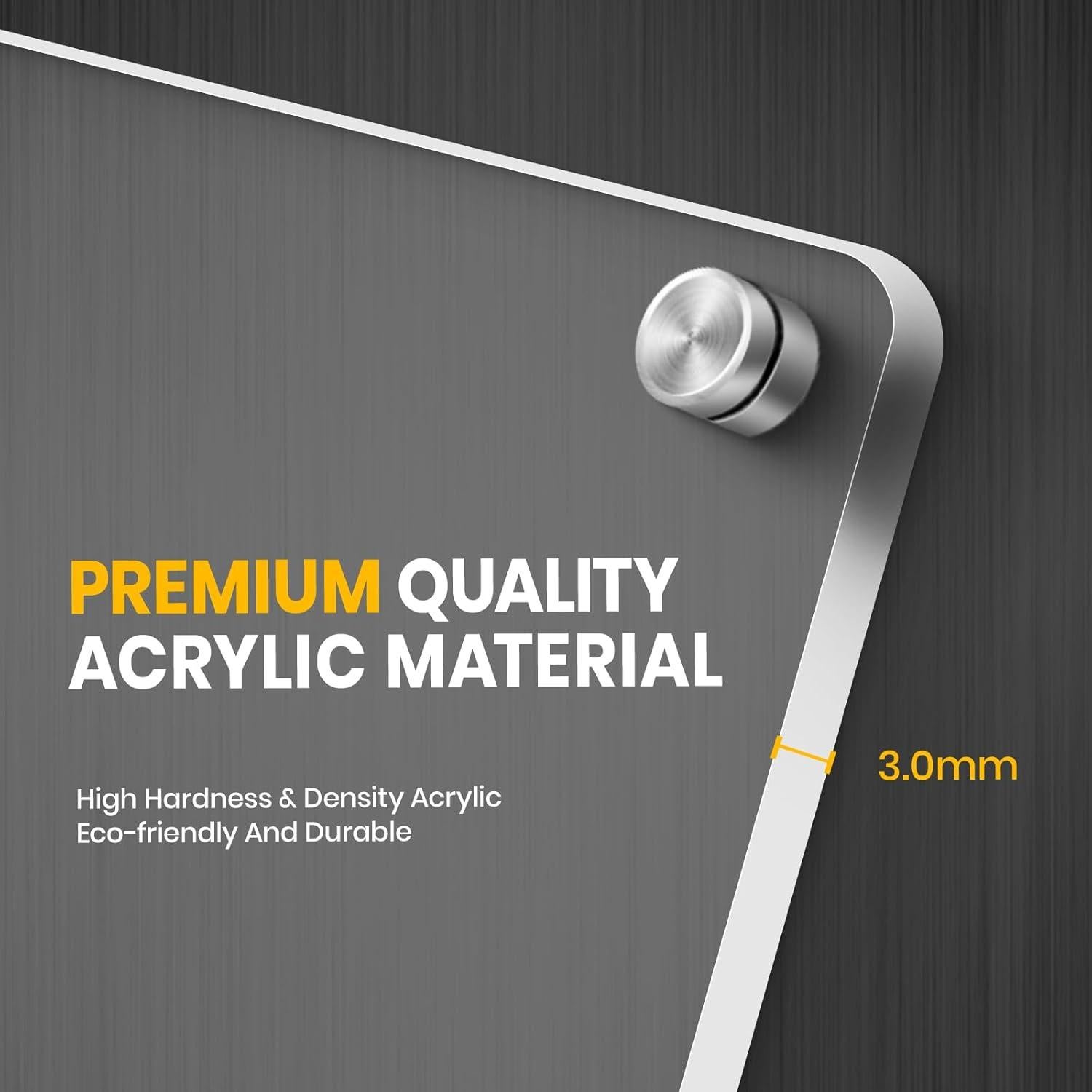 Calendario Magnético Acrílico IDEATECH 30x40cm Borrable 2026