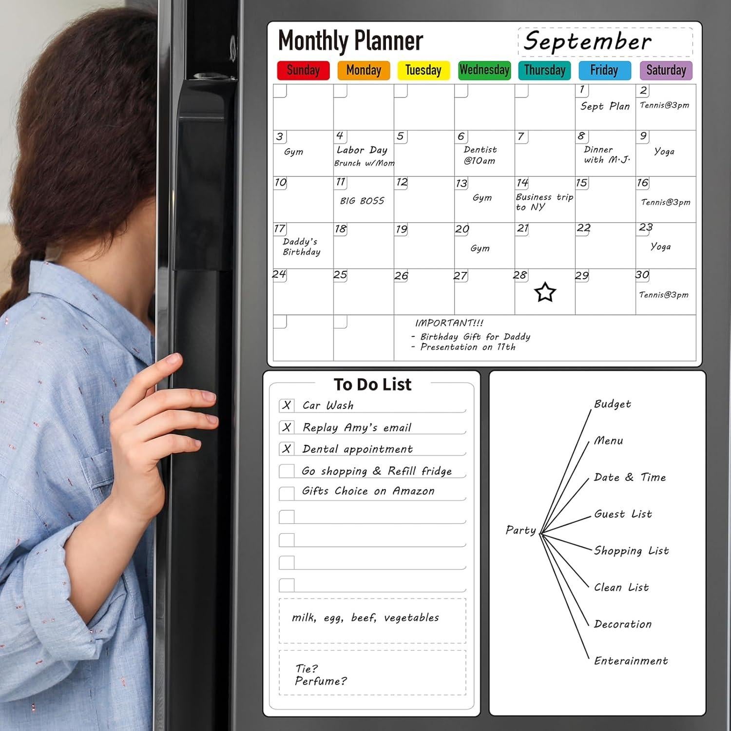 Calendario Magnético ZazzyKid 3 Piezas 37.1x29.5 cm