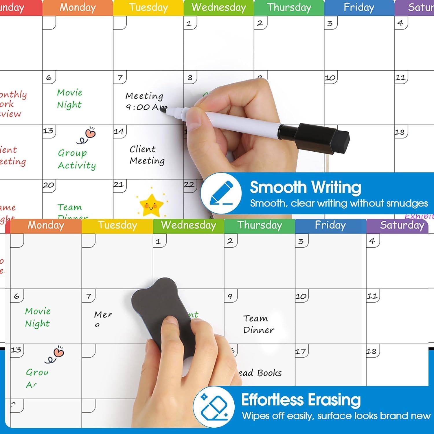 Calendario Magnético para Refrigerador MaxGear 4 Paquetes 38x29 cm