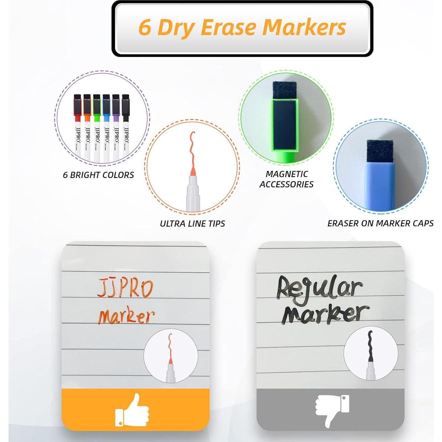 Calendario Mensual y Planificador de Comidas JJPRO Magnético 36.83x27.94cm