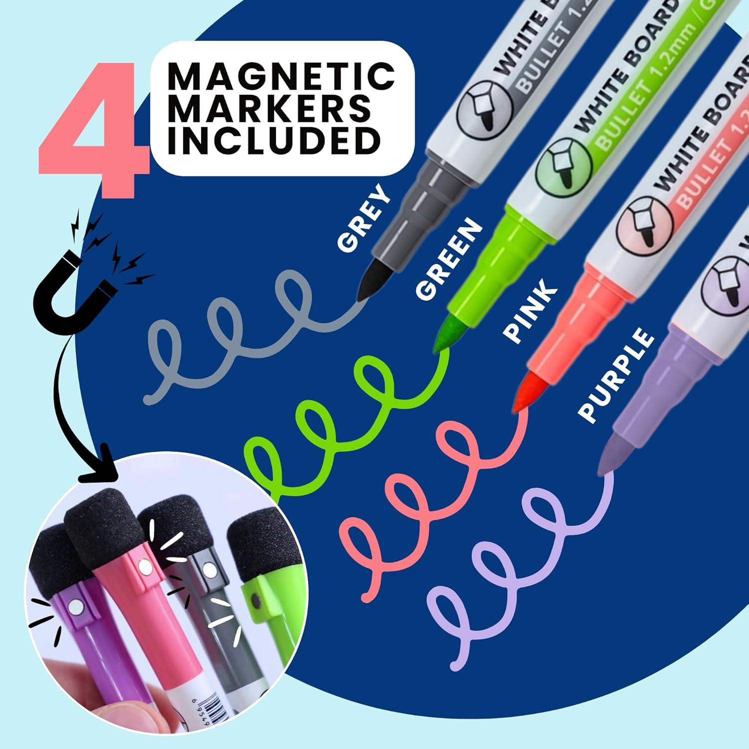 Calendario Magnético POBE para Nevera - 3 Tableros de Planificación