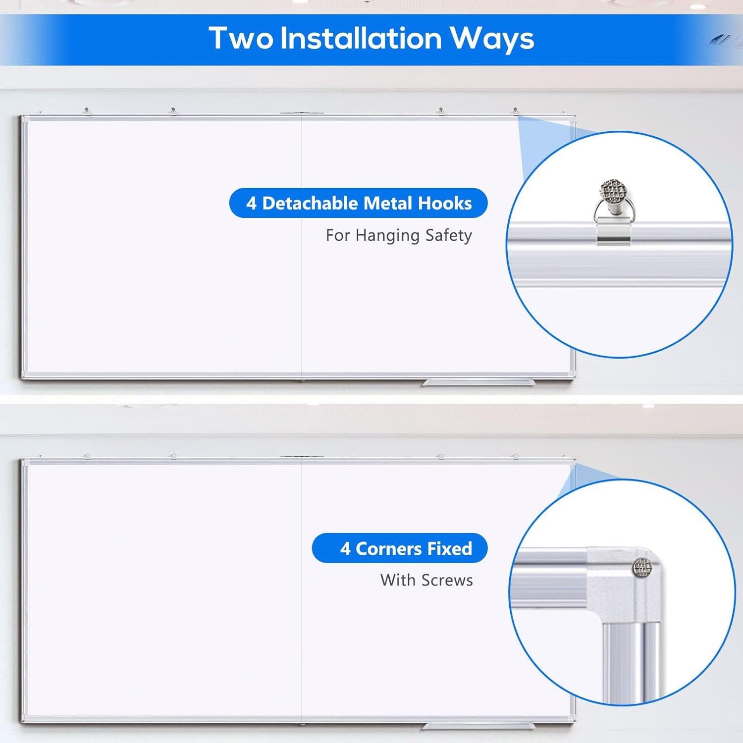 Pizarra Blanca Magnética 96x122 cm Maxtek con Bandeja