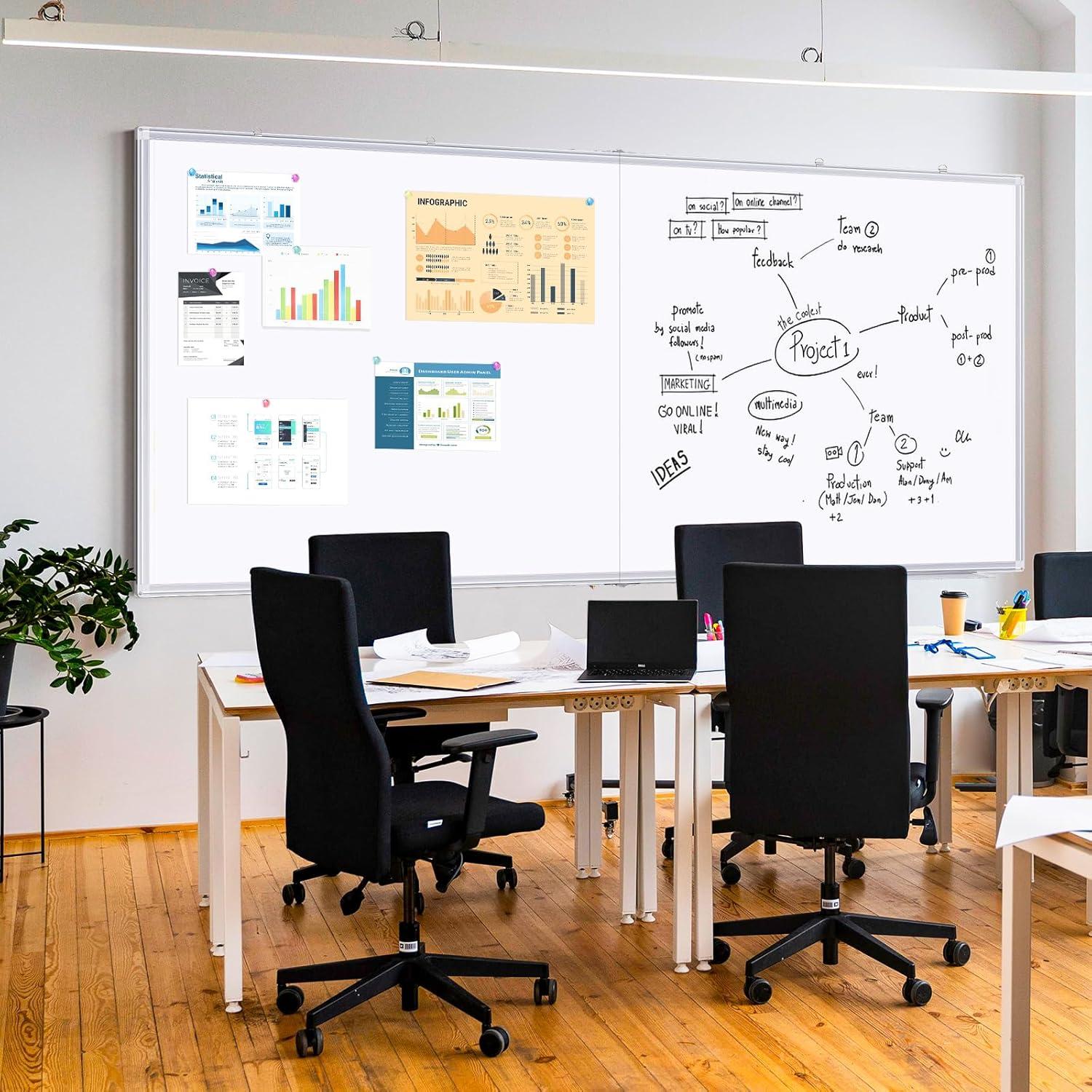 Pizarra Blanca Magnética 96x122 cm Maxtek con Bandeja