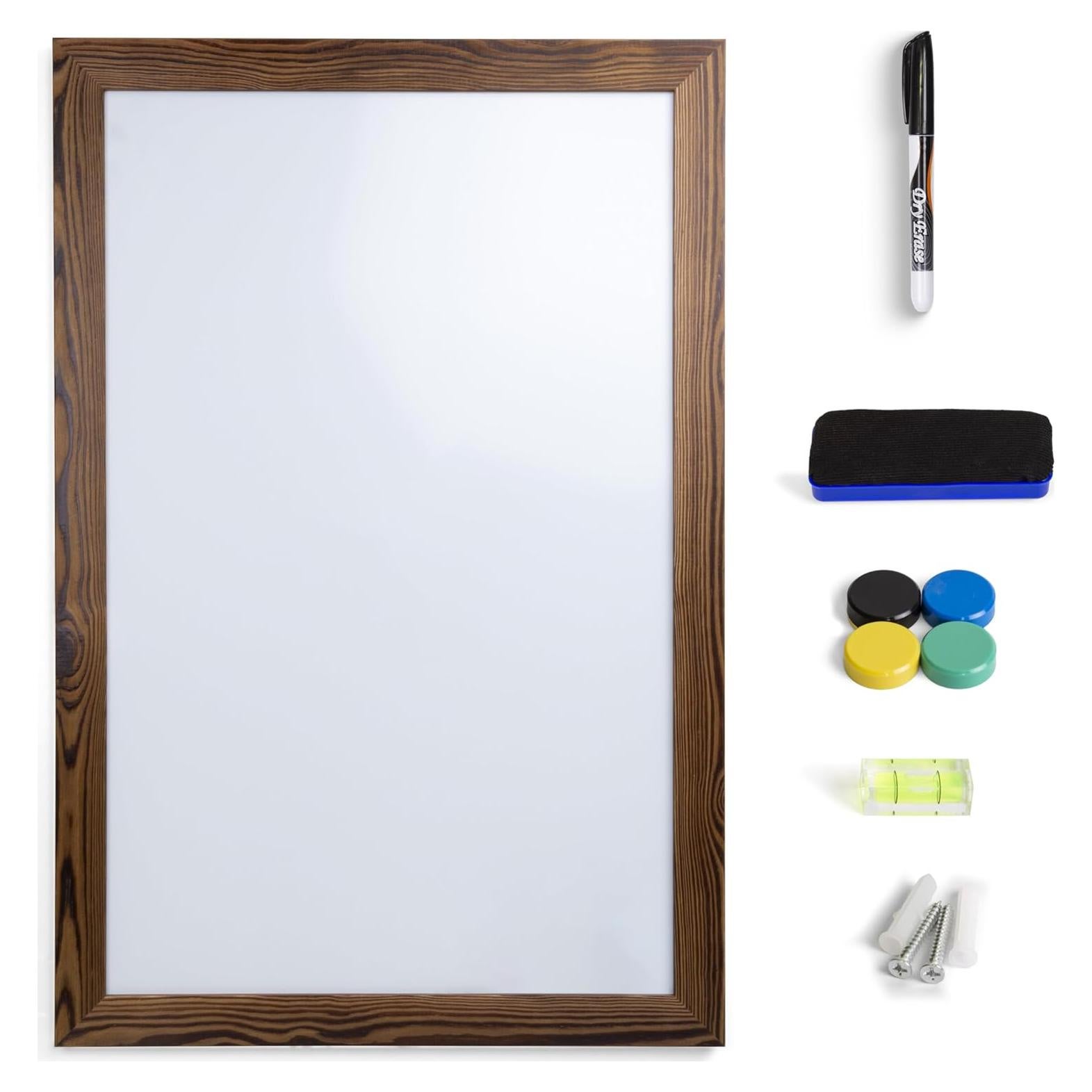 Pizarra Blanca Magnética 61x91 cm Better Office Madera Rústica