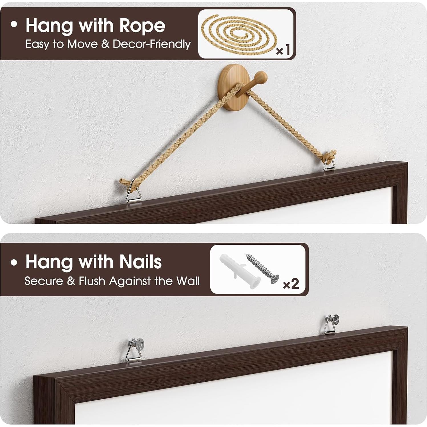 Pizarra Blanca Doble Cara MaxGear 35x27.9cm con Marco de Madera