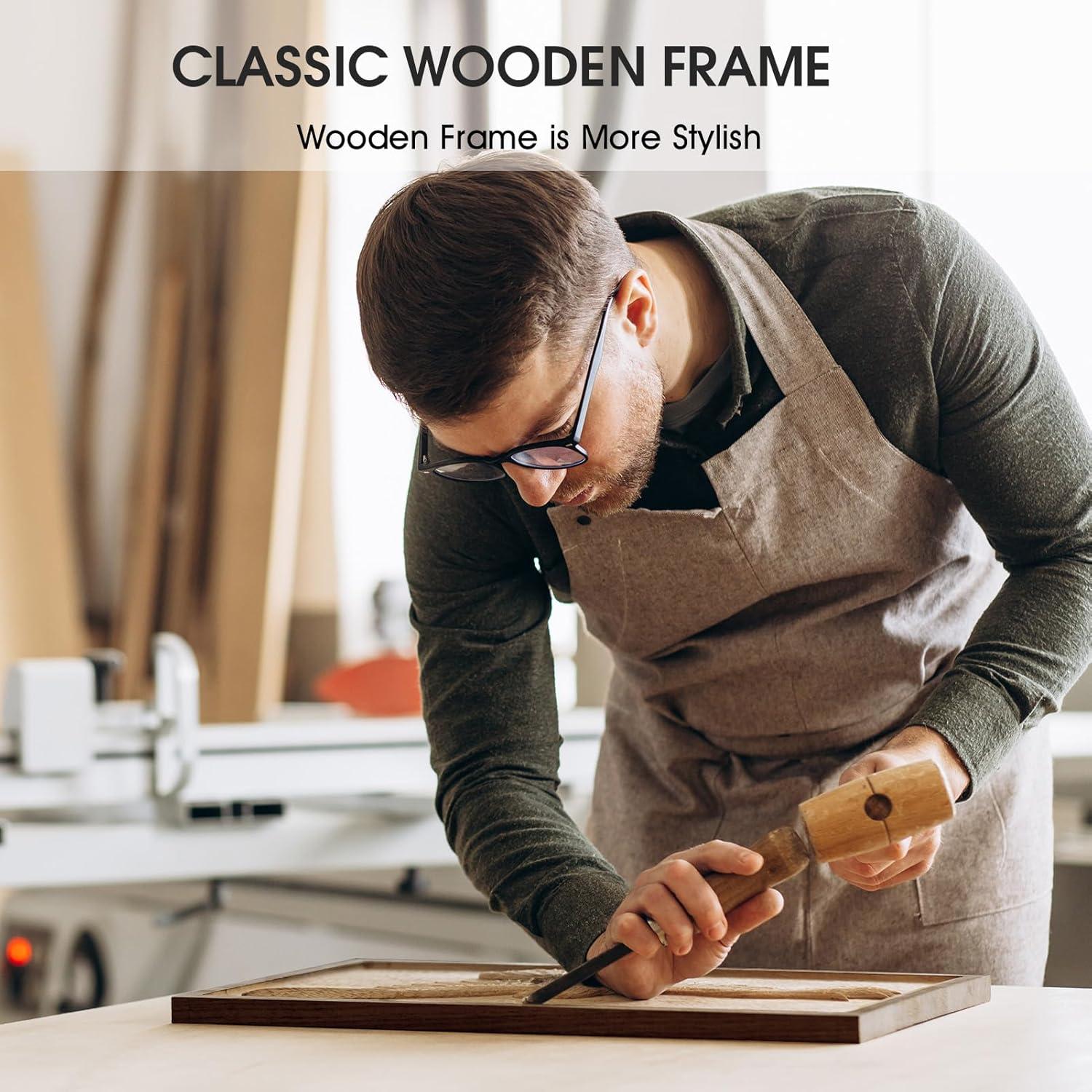 Pizarra Blanca Doble Cara MaxGear 35x27.9cm con Marco de Madera