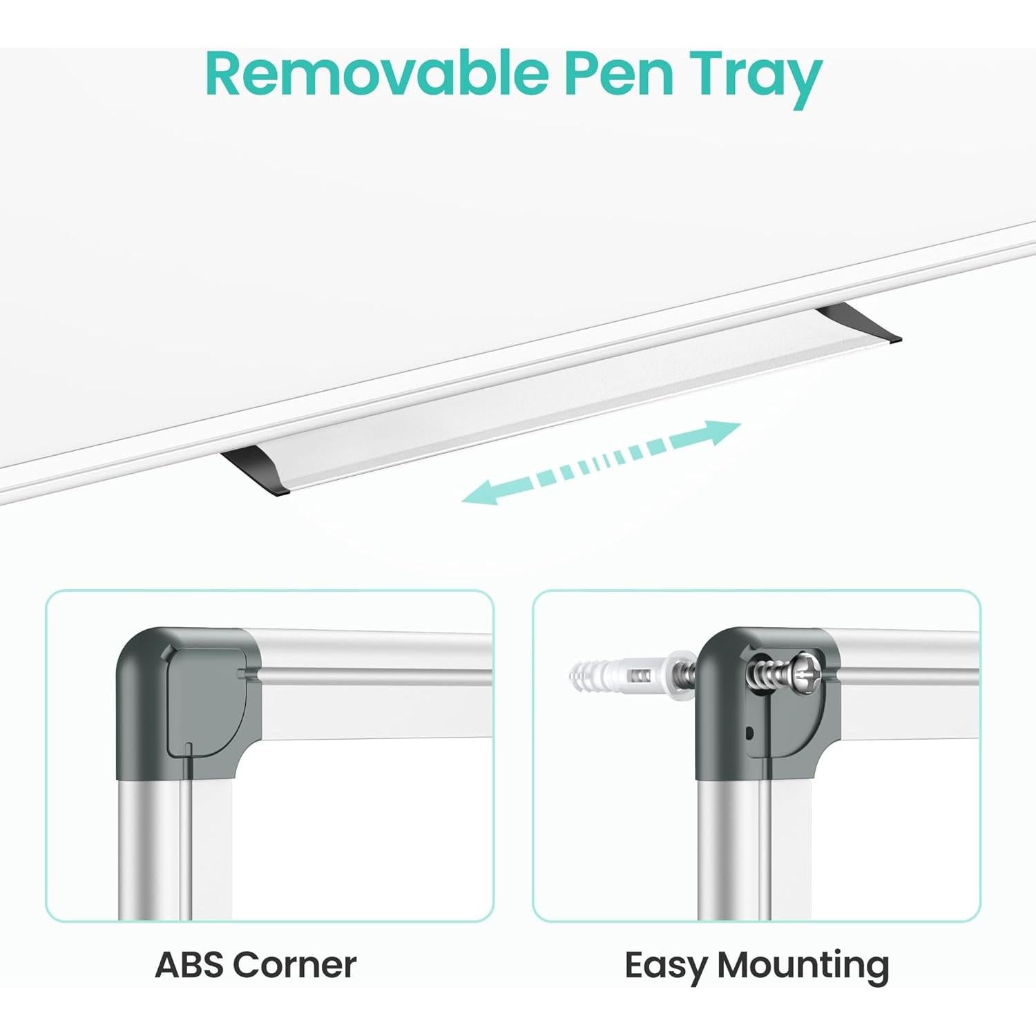 Tablero Magnético Borrado en Seco VUSIGN 91x61 cm con Accesorios