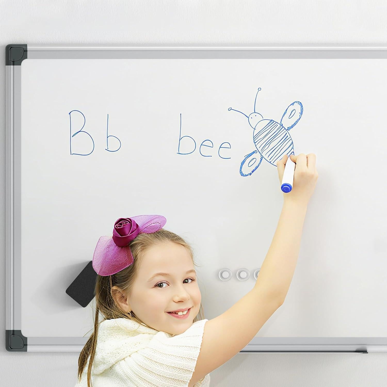 Tablero Magnético Borrado en Seco VUSIGN 91x61 cm con Accesorios