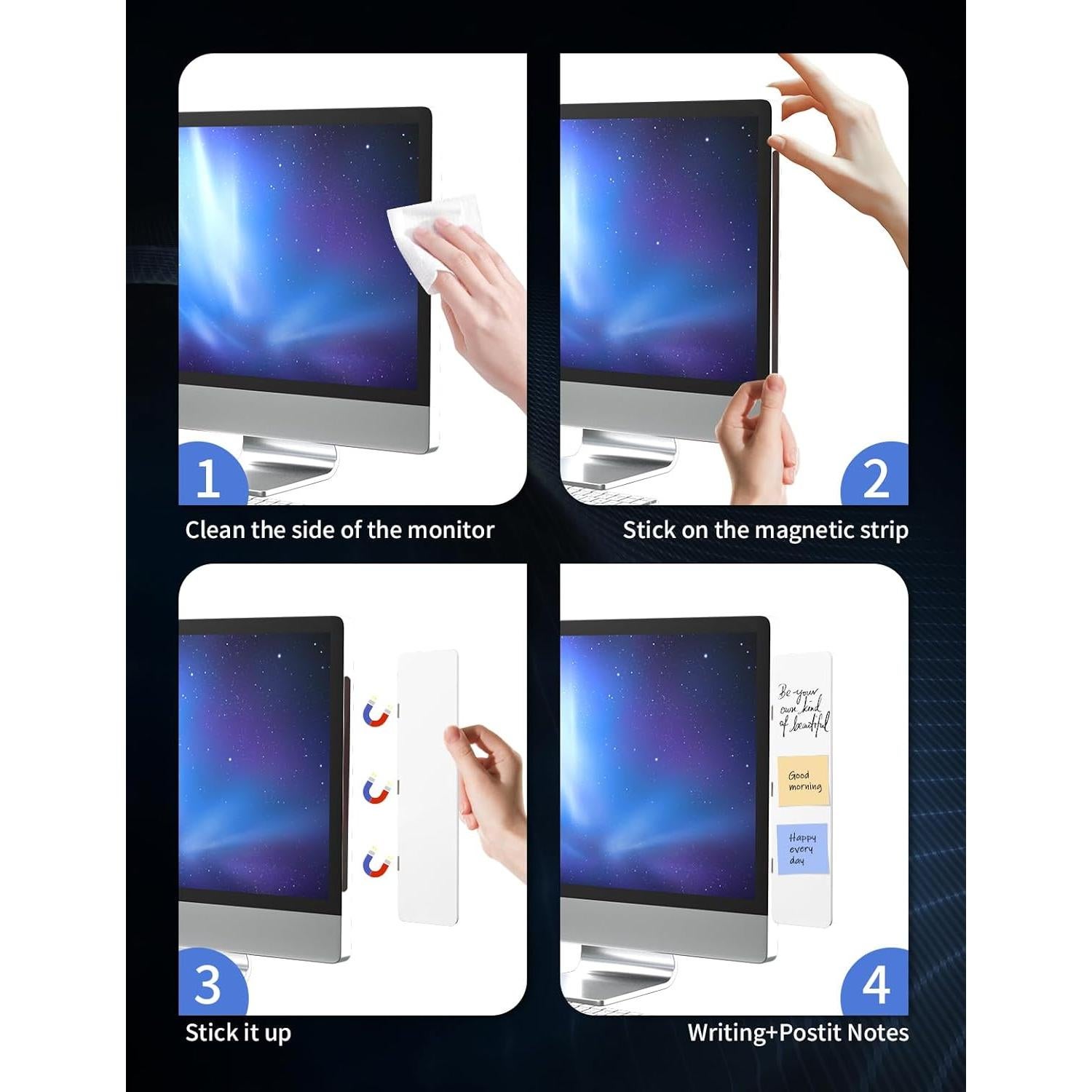 Tablero Magnético Fuginogi para Notas - Doble Cara, 2 Piezas