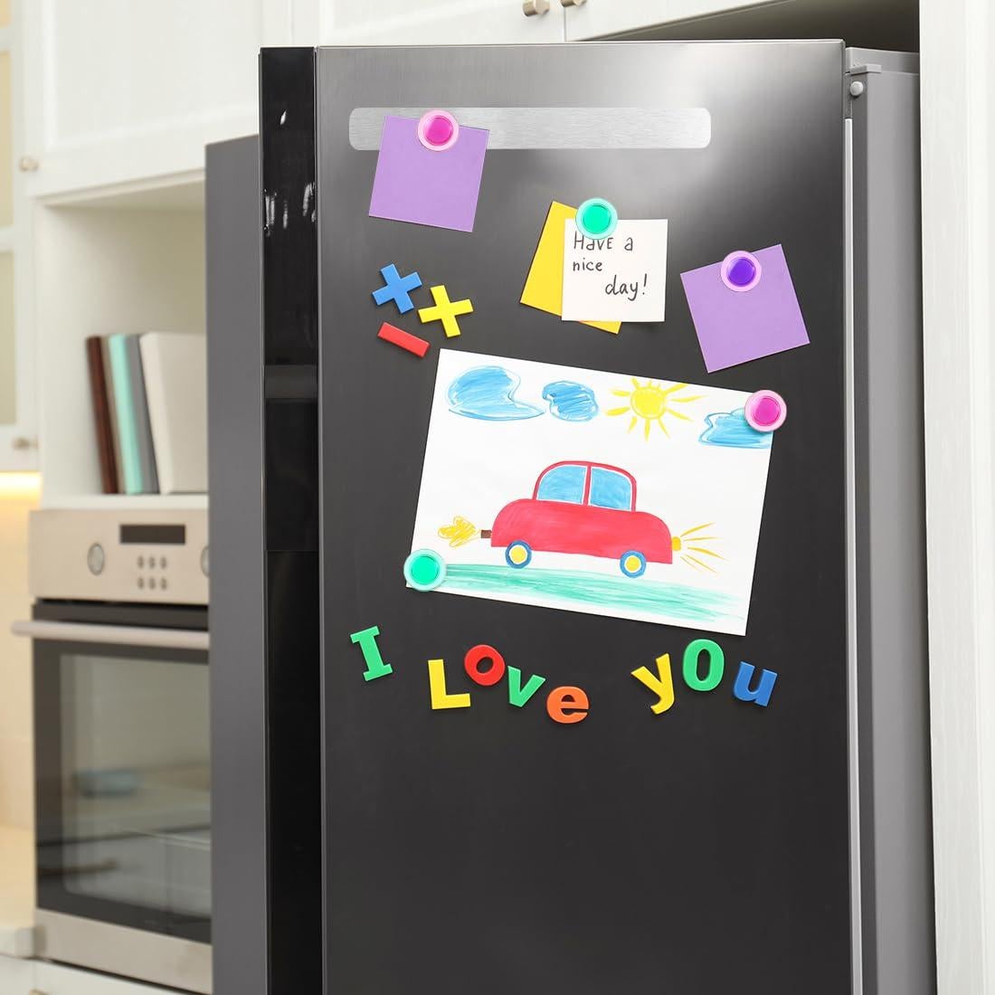 Tiras Magnéticas de Acero Inoxidable LINXIU 4 Pcs Adhesivas