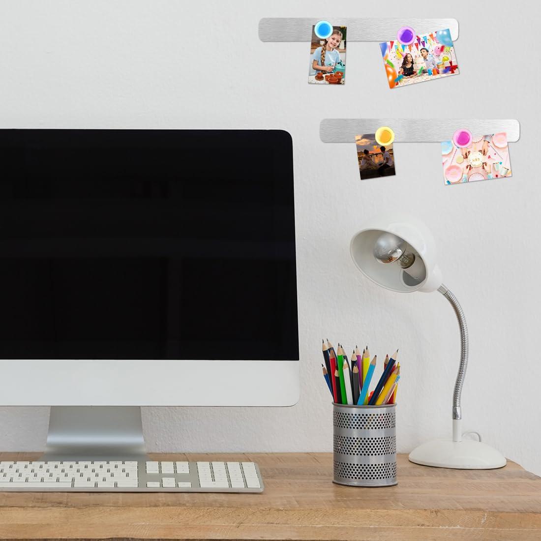 Tiras Magnéticas de Acero Inoxidable LINXIU 4 Pcs Adhesivas