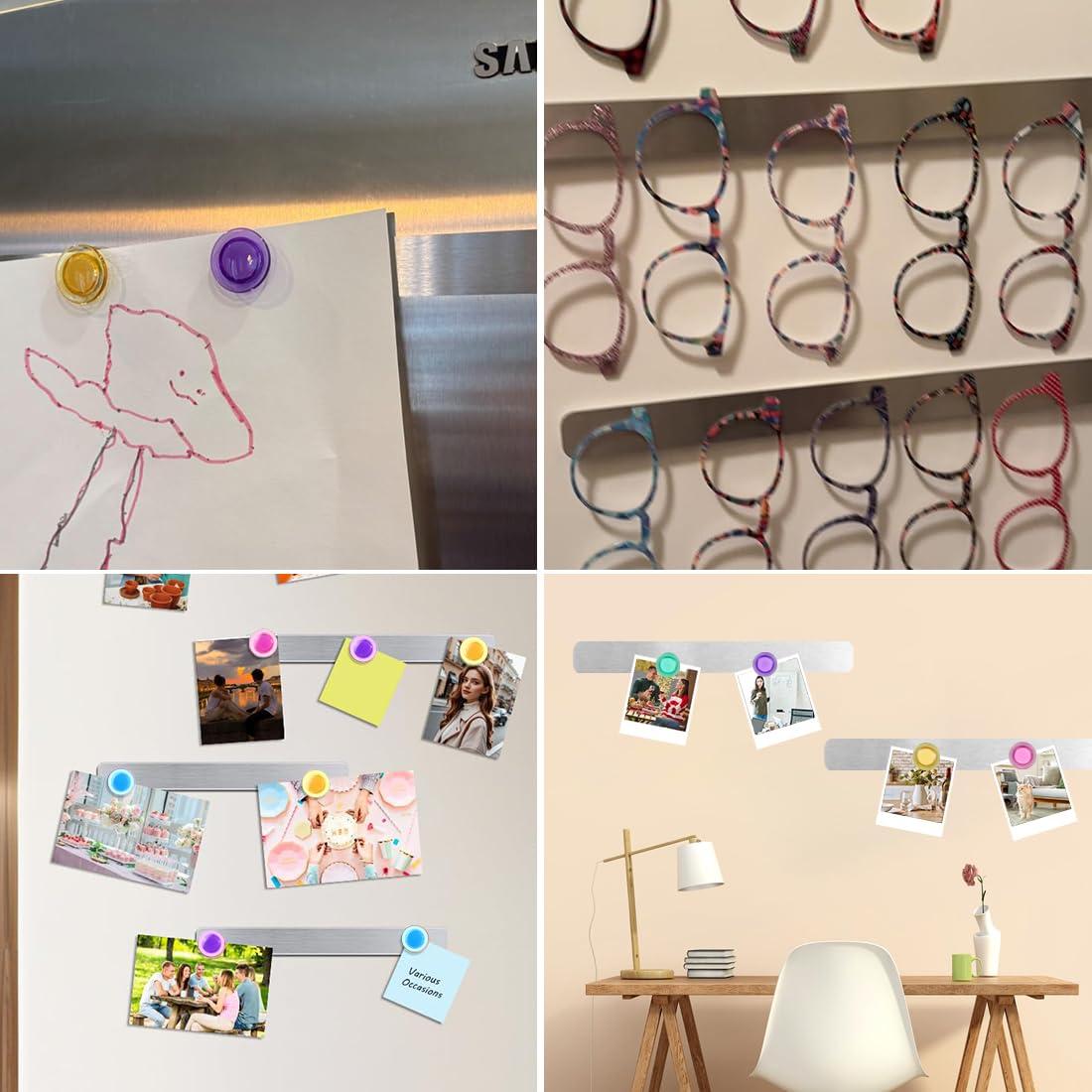 Tiras Magnéticas de Acero Inoxidable LINXIU 4 Pcs Adhesivas