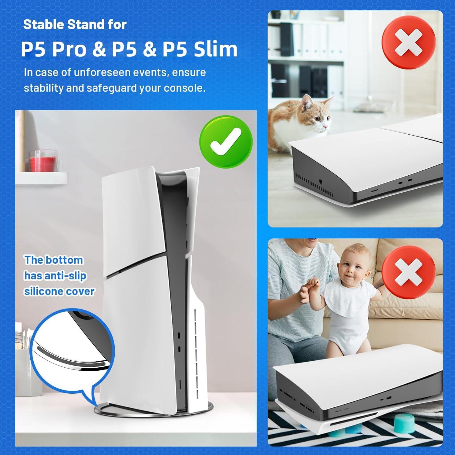 Soporte Vertical para Consola P5 Pro/Slim TanReginal - Estable y Minimalista