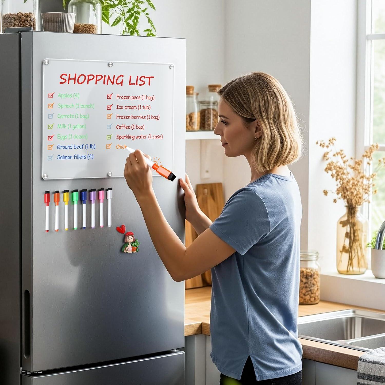 Pizarra Blanca Magnética Acrílica LANDNEOO 36.83 x 29.21 cm