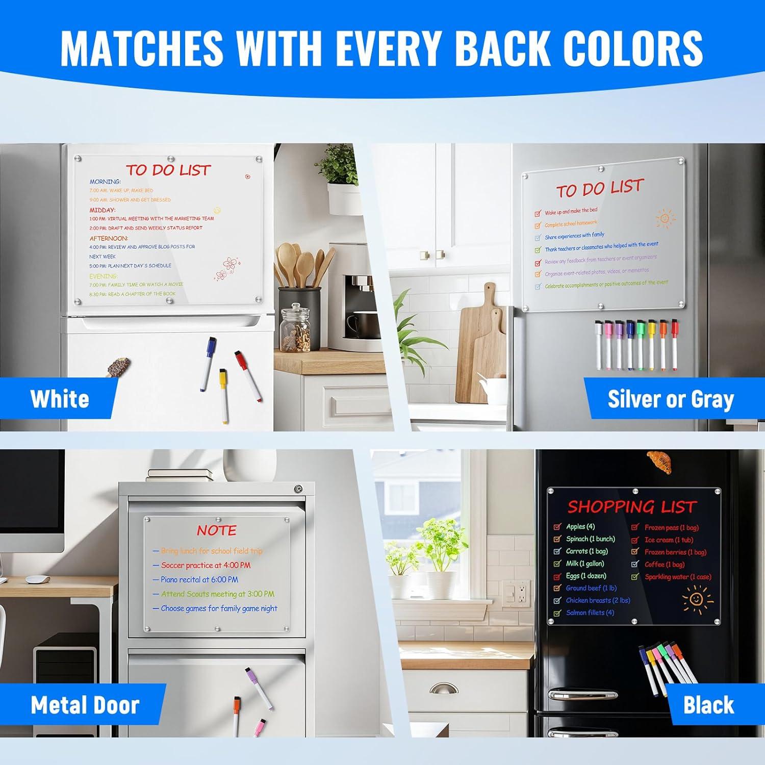 Pizarra Blanca Magnética Acrílica LANDNEOO 36.83 x 29.21 cm