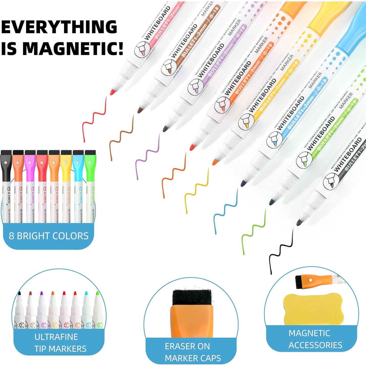 Pizarra Blanca Magnética Borrable LOCONHA 30x20cm 4 Piezas