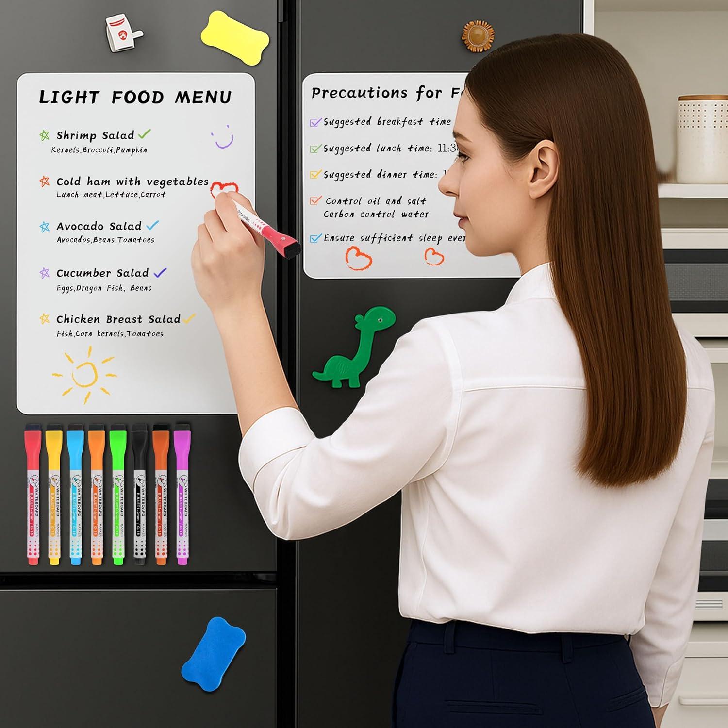 Pizarra Blanca Magnética Borrable LOCONHA 30x20cm 4 Piezas