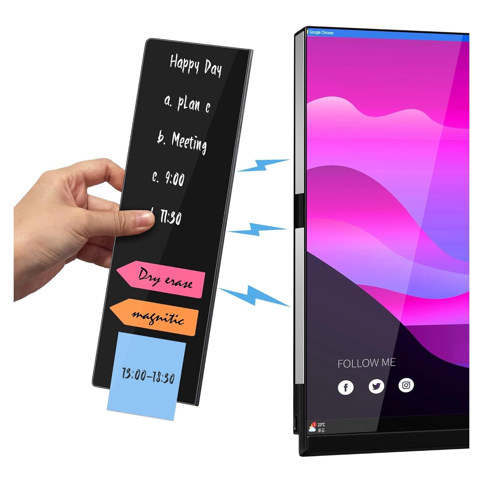 Tablero de Memoria Magnético Lumanman XL Acrílico Negro