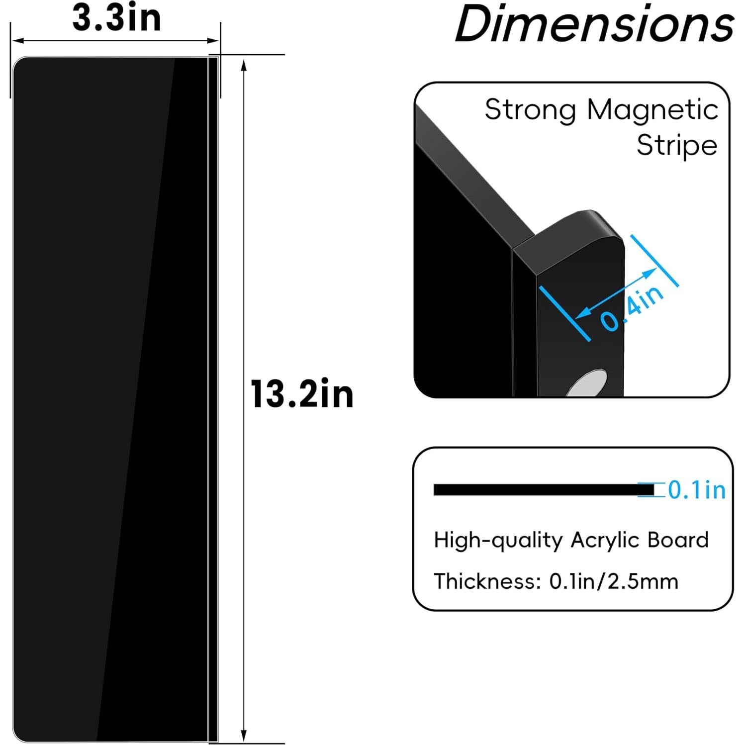 Tablero de Memoria Magnético Lumanman XL Acrílico Negro
