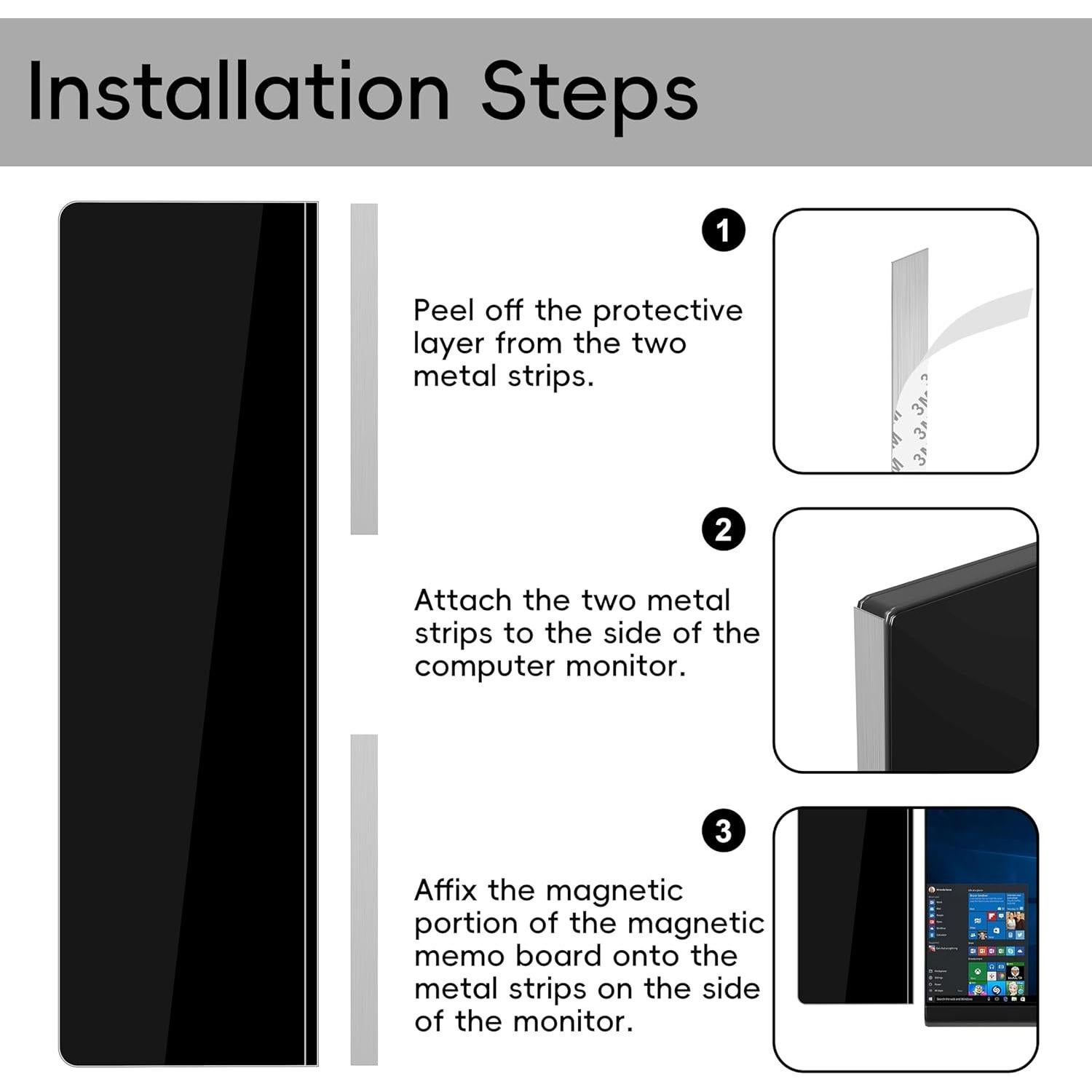 Tablero de Memoria Magnético Lumanman XL Acrílico Negro