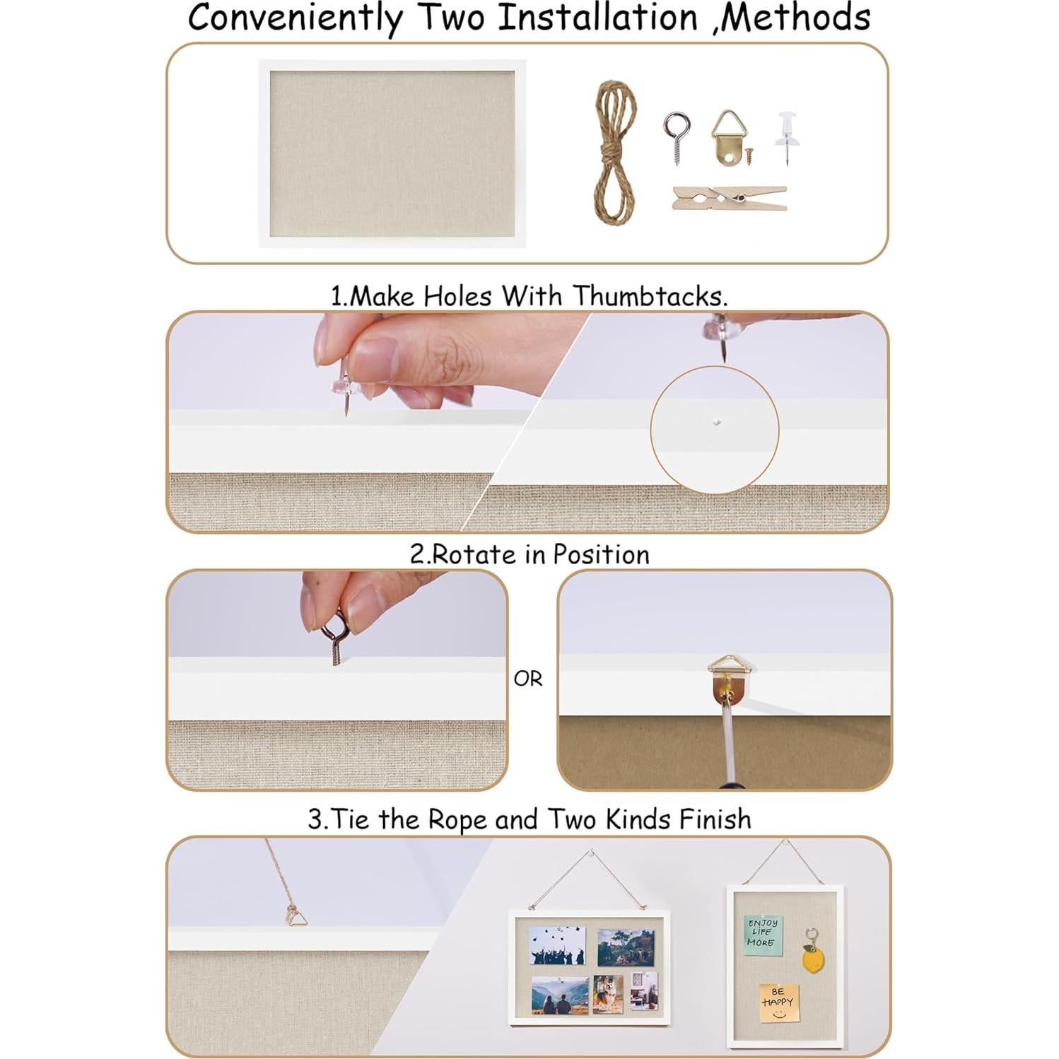 Tablero de corcho DAHAPYBOO 30x43 cm blanco para oficina