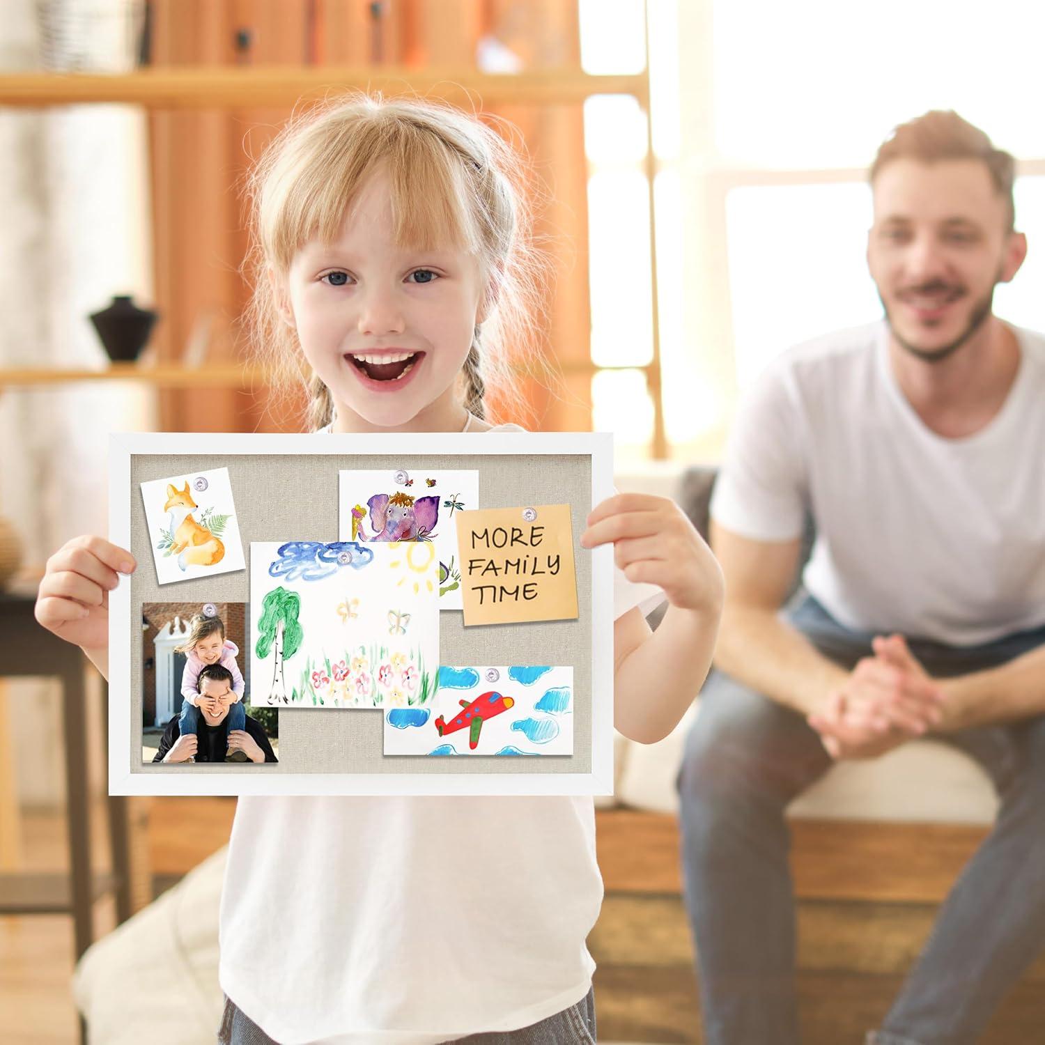 Tablero de corcho DAHAPYBOO 30x43 cm blanco para oficina