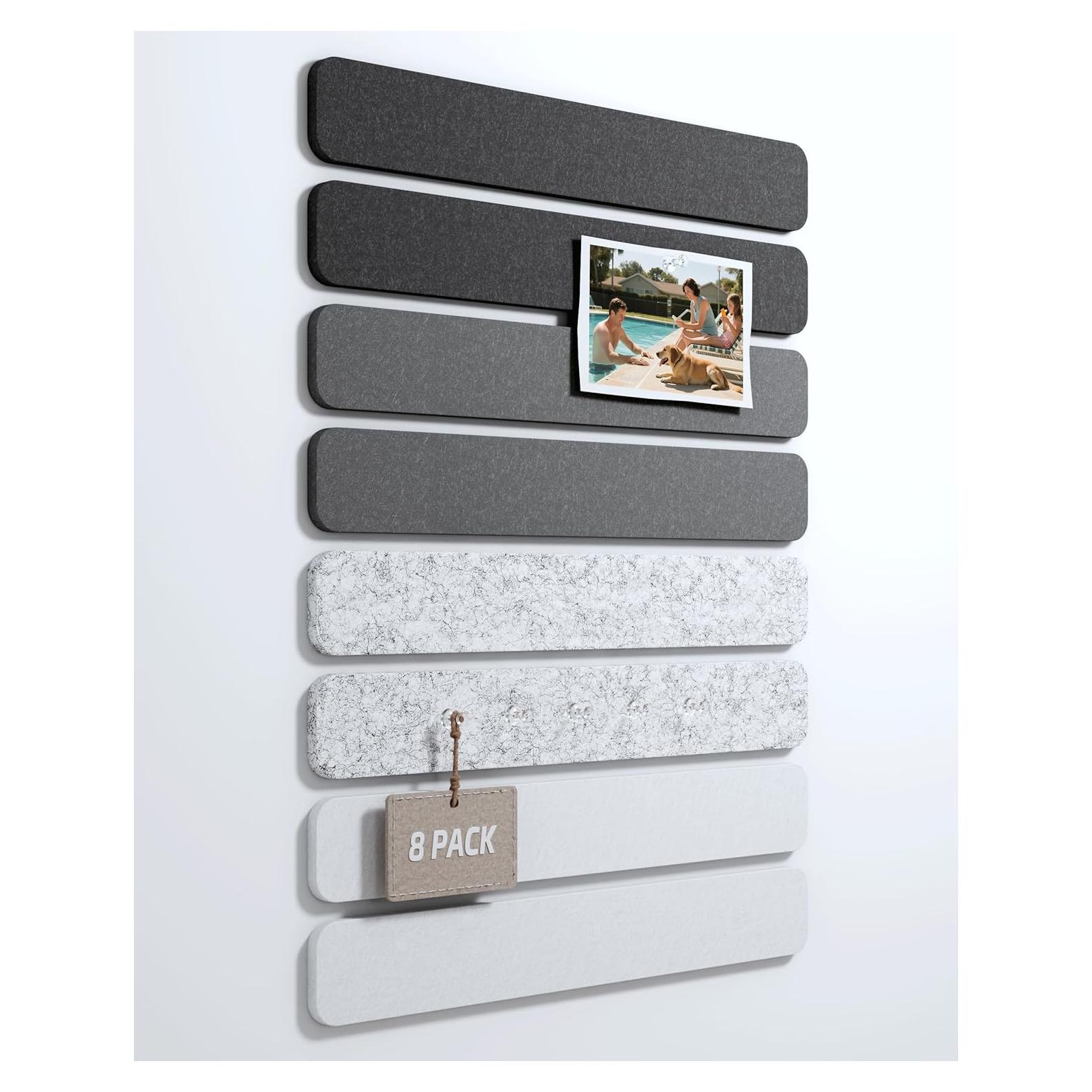 Tablero de Fieltro Fluxynara 8-Pack Eco Concreto 33x5cm