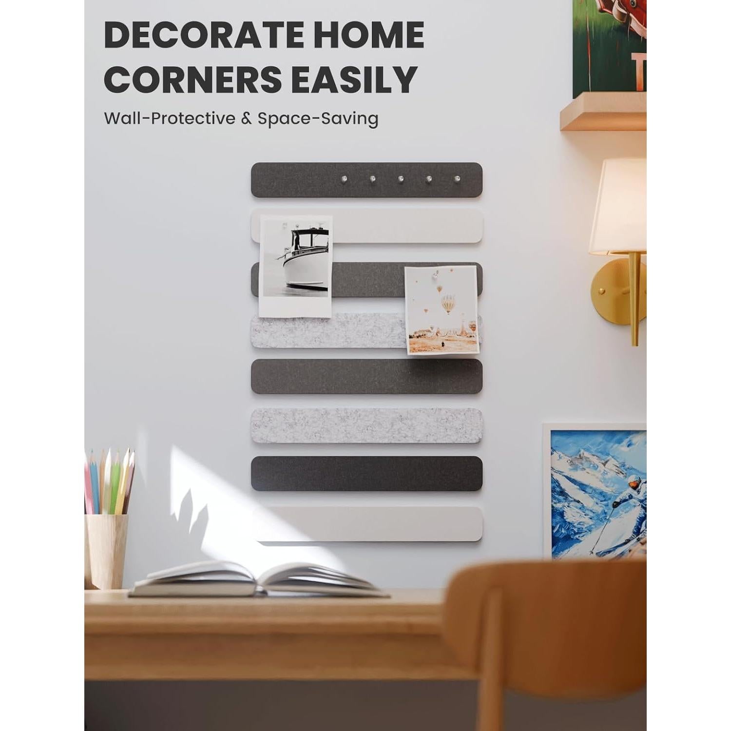 Tablero de Fieltro Fluxynara 8-Pack Eco Concreto 33x5cm