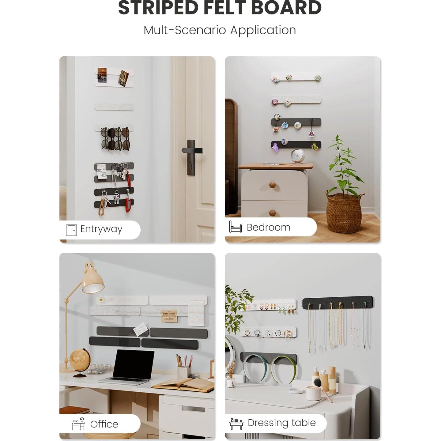 Tablero de Fieltro Fluxynara 8-Pack Eco Concreto 33x5cm