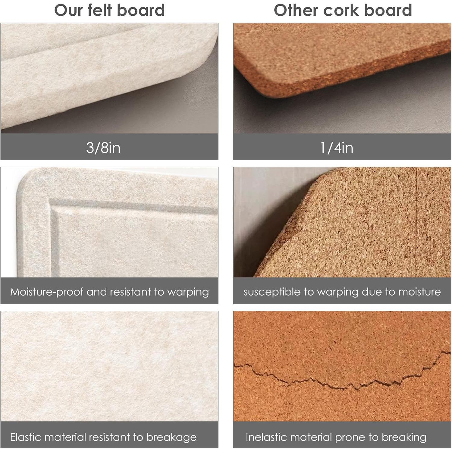 Tablero de Anuncios de Fieltro Lightomorrow 44.9x59.9 cm Avena