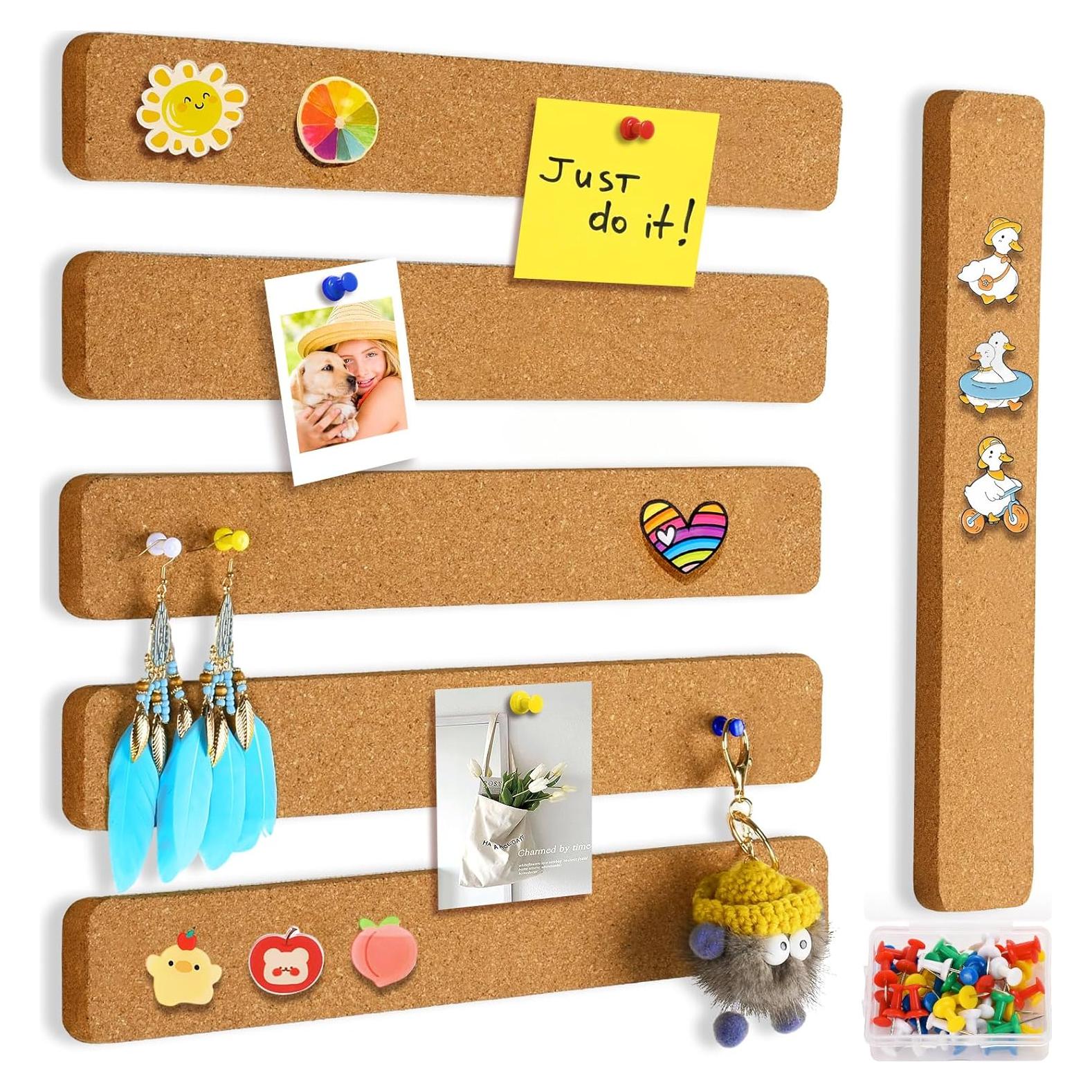 Paquete de 6 tiras de corcho autoadhesivas AYZTKUX 30.48x5.08cm