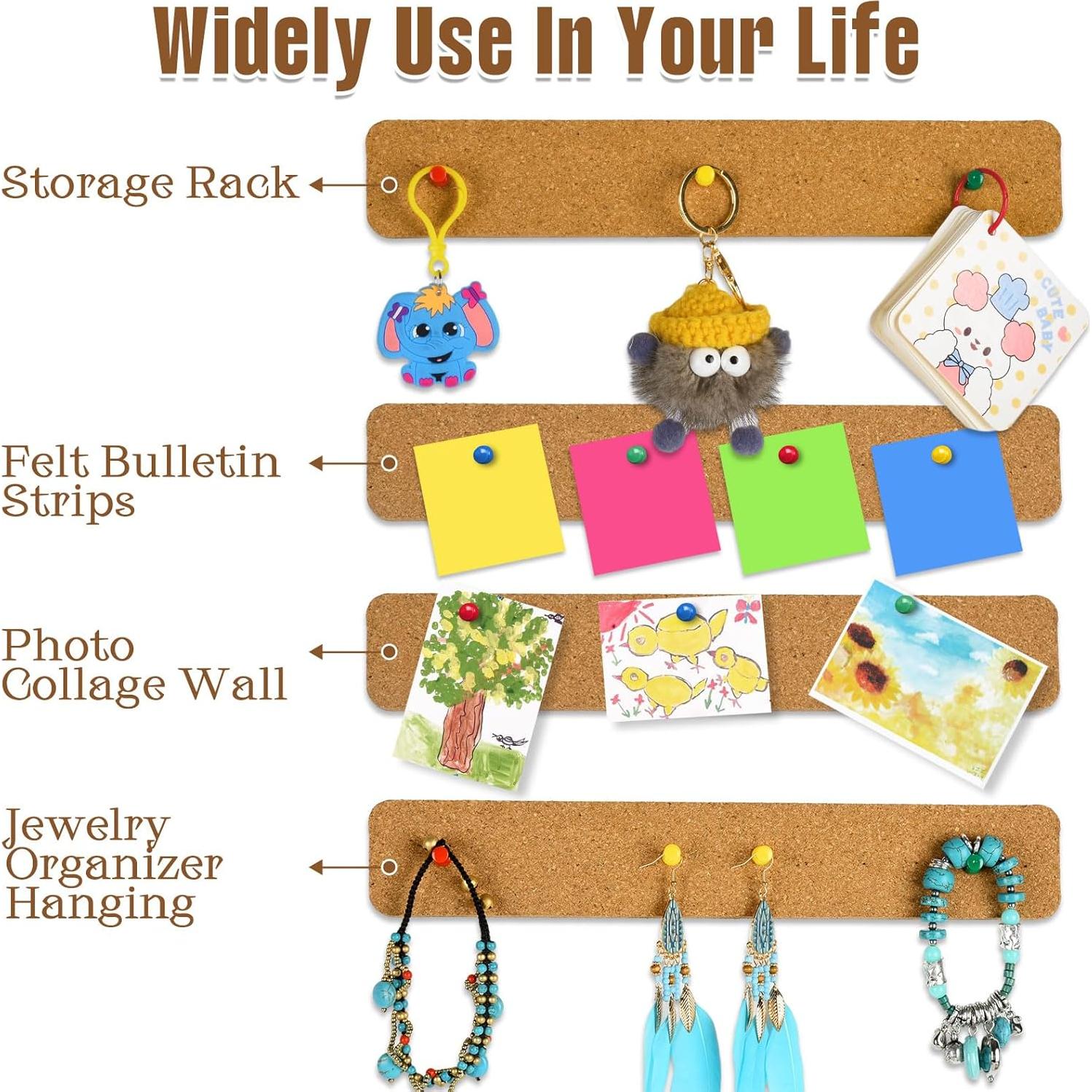 Paquete de 6 tiras de corcho autoadhesivas AYZTKUX 30.48x5.08cm