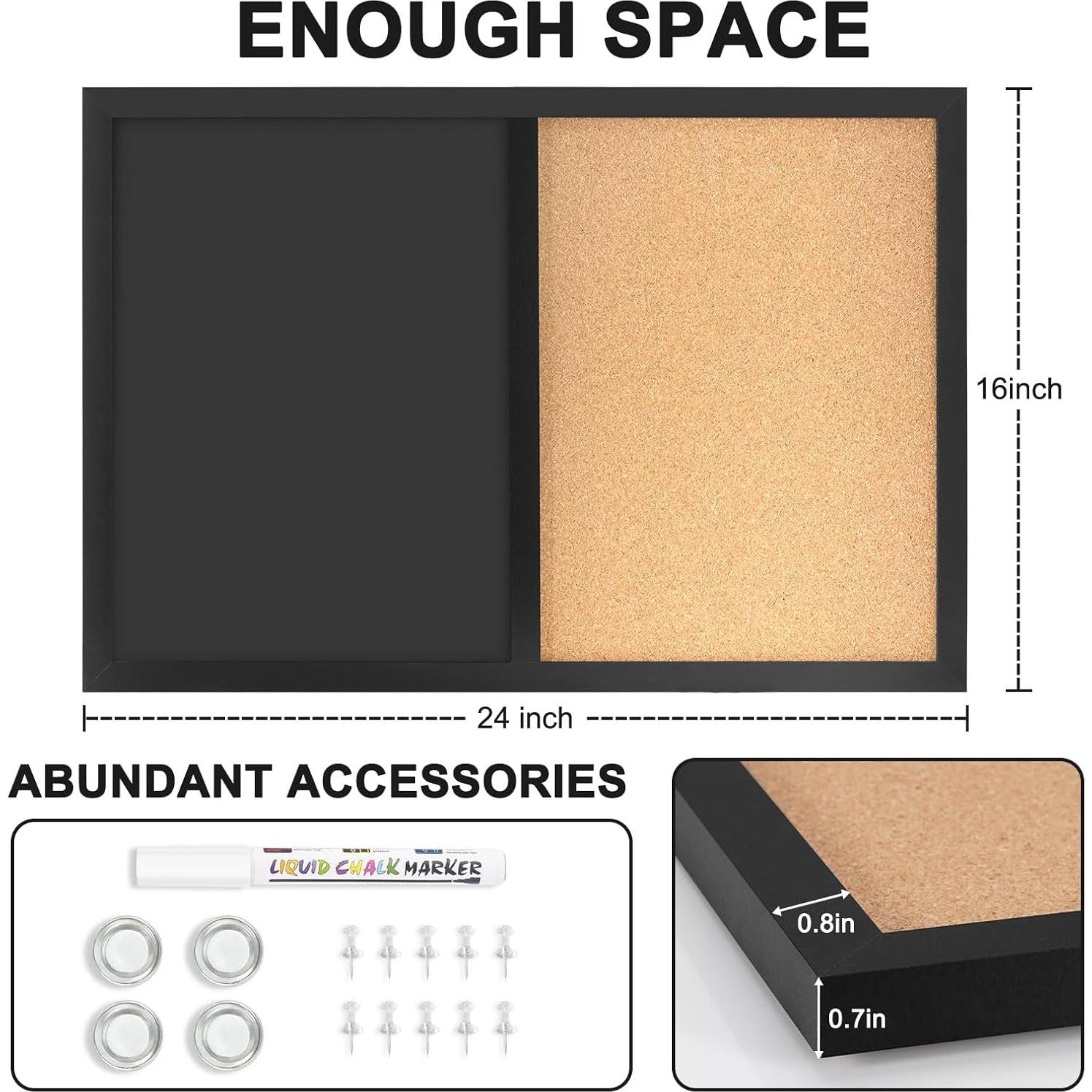 Combo Pizarra de Tiza y Corcho 4 THOUGHT 61x41 cm