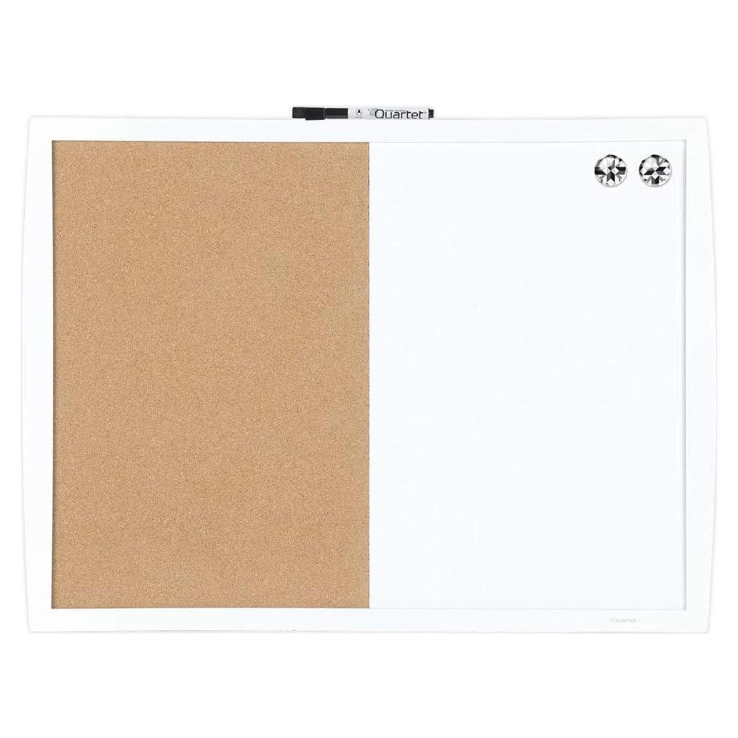 Tablero Combinado Magnético Quartet 43x58 cm Corcho y Pizarra Blanca
