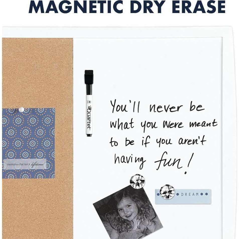 Tablero Combinado Magnético Quartet 43x58 cm Corcho y Pizarra Blanca