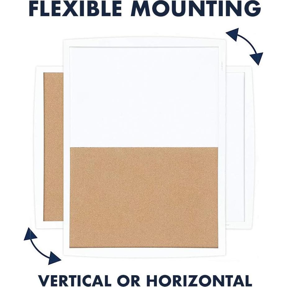 Tablero Combinado Magnético Quartet 43x58 cm Corcho y Pizarra Blanca