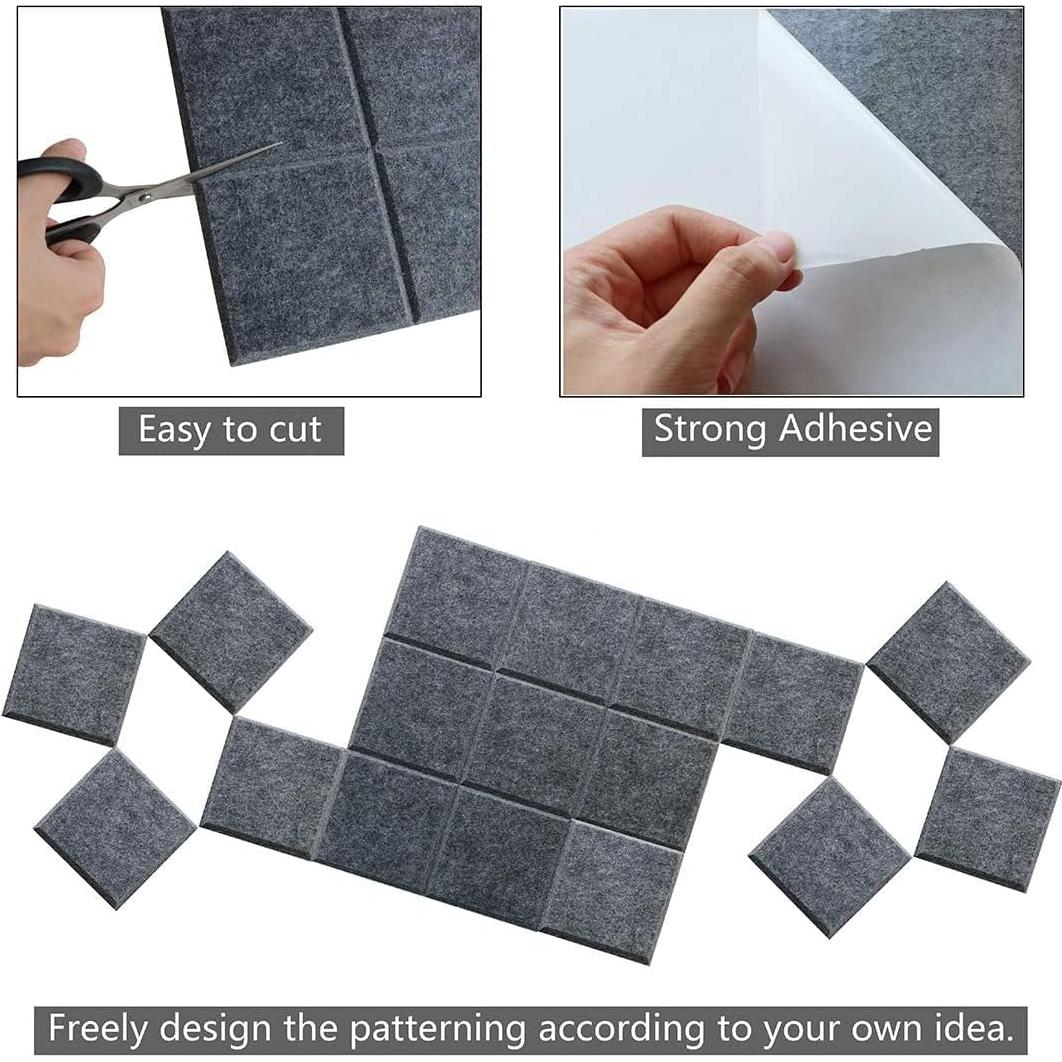 Tableros de Corcho Uoisaiko 30x30 cm - Paquete de 6 con Chinchetas