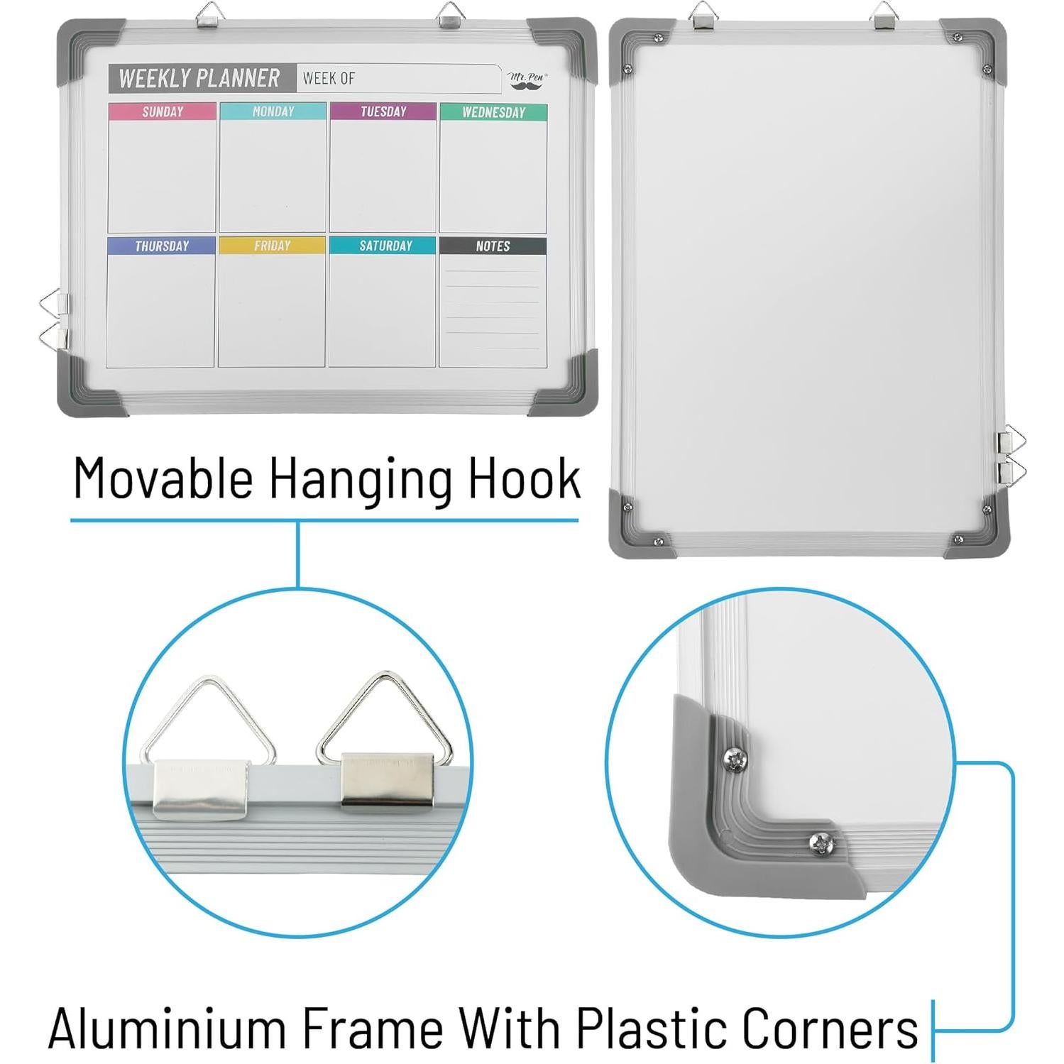 Pizarra Magnética Semanal Borrable Mr. Pen 30.48x40.64cm
