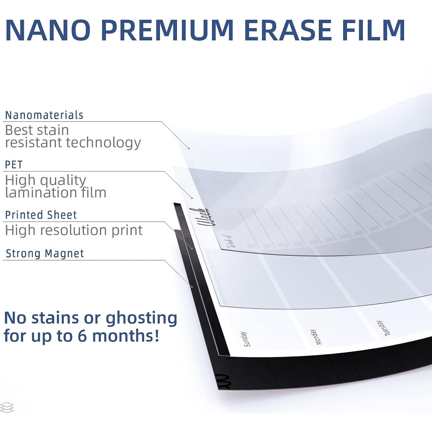 Calendario Semanal Magnético Clever Clean 25x30 cm con 6 Marcadores