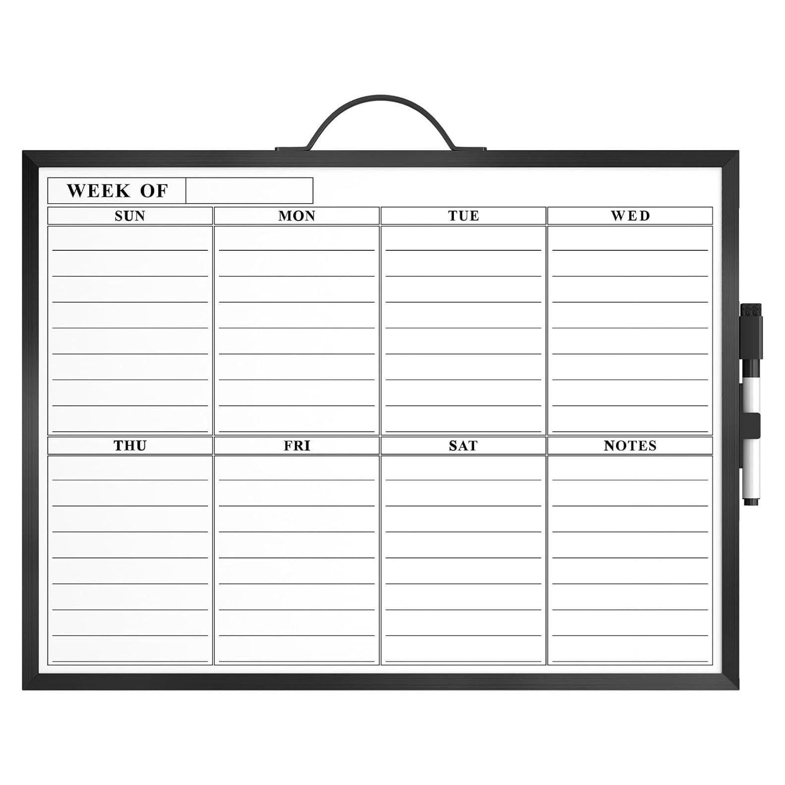 Calendario Semanal Magnético MaxGear 40x30cm Doble Cara