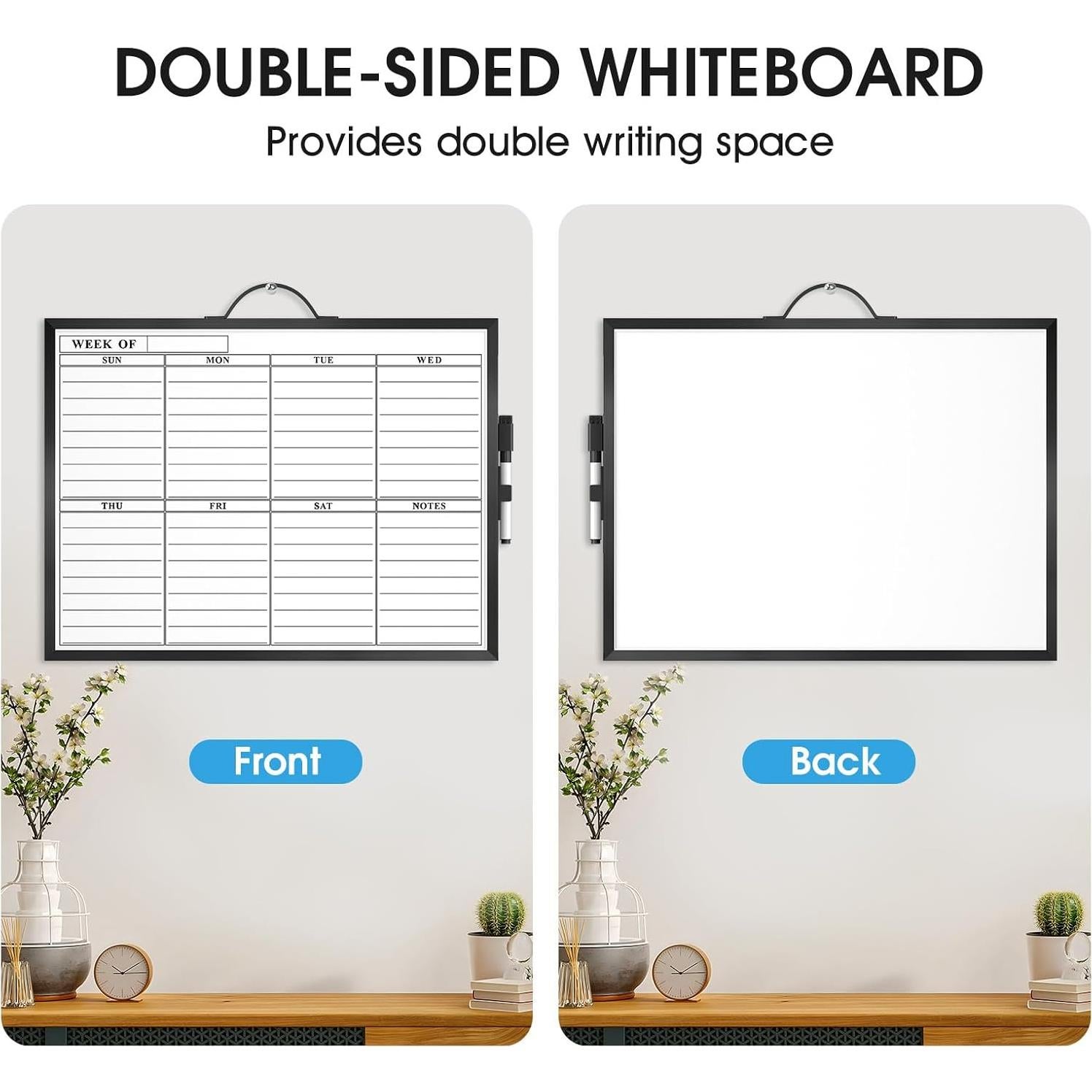 Calendario Semanal Magnético MaxGear 40x30cm Doble Cara