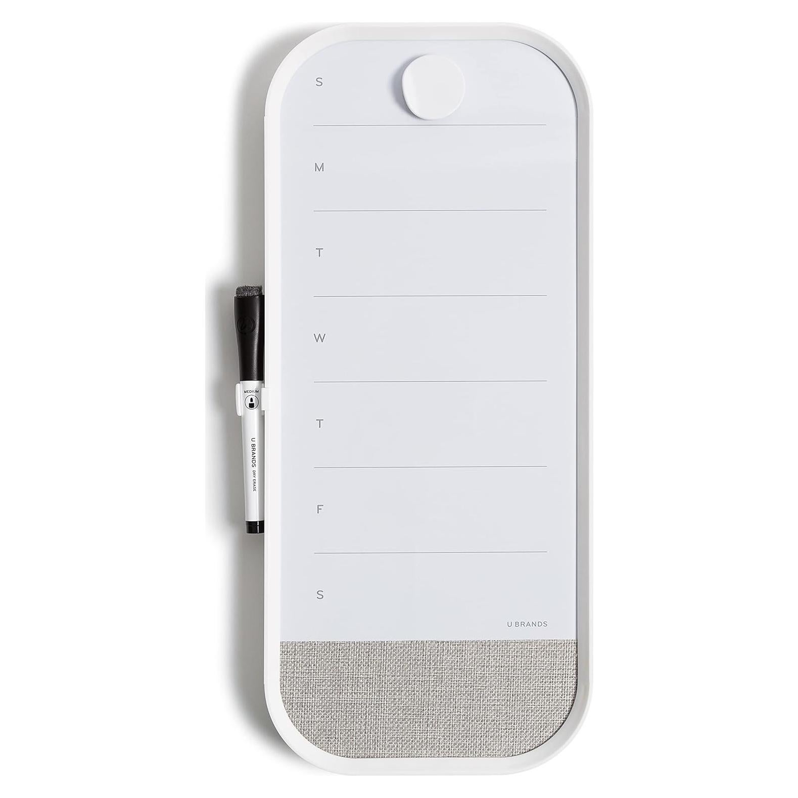 Calendario Semanal Magnético U Brands 17.78x40.64 cm Blanco