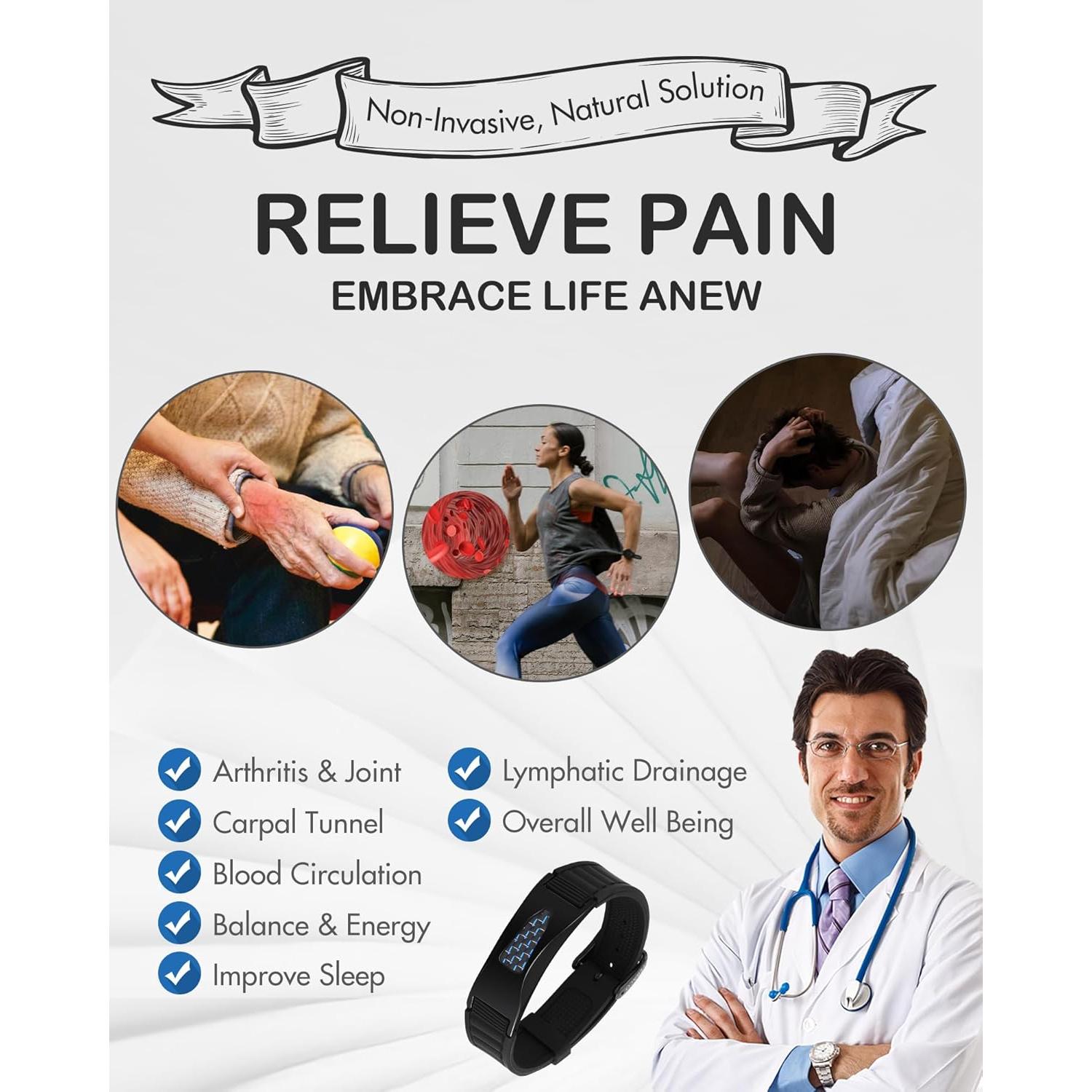 Pulsera Magnética de Silicona Feraco 7 en 1 para Hombres y Mujeres