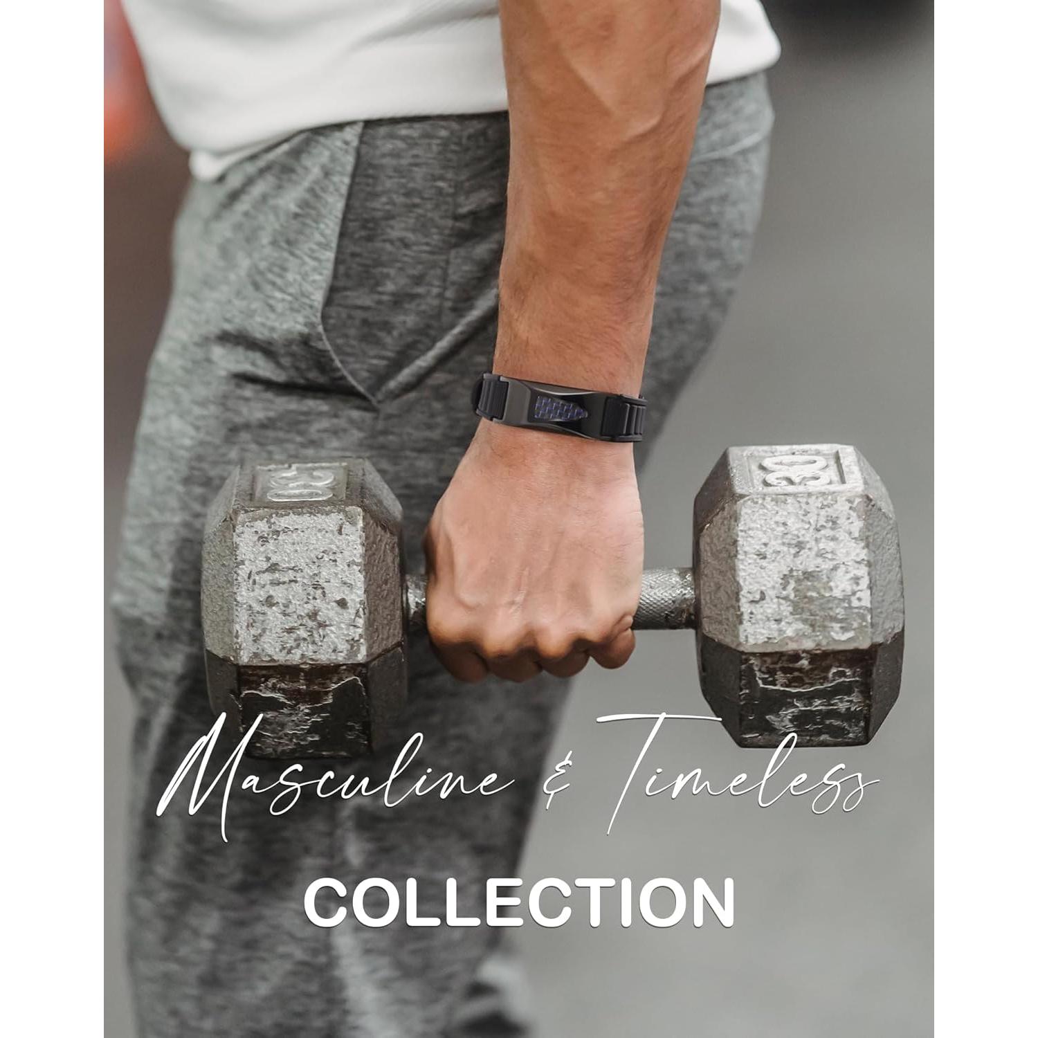 Pulsera Magnética de Silicona Feraco 7 en 1 para Hombres y Mujeres