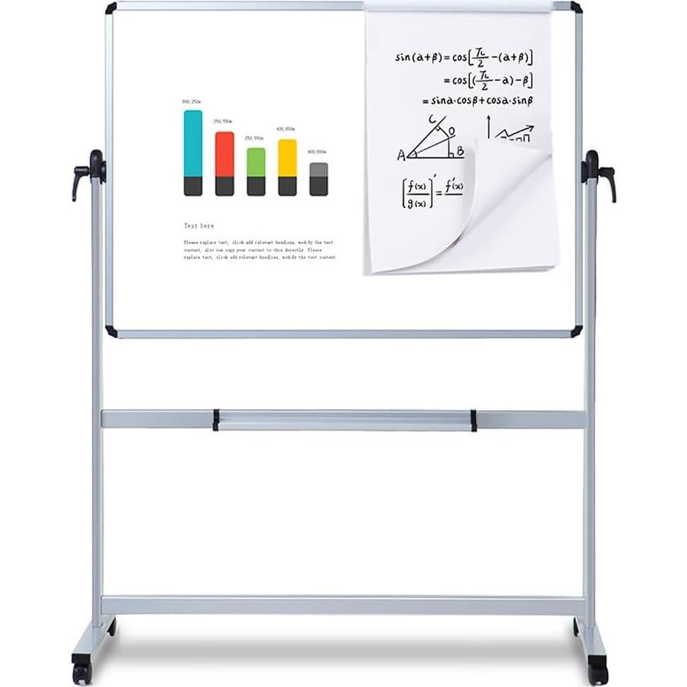 Pizarra Blanca Móvil Magnética Doble Cara VIZ-PRO 189.2x101.6 cm