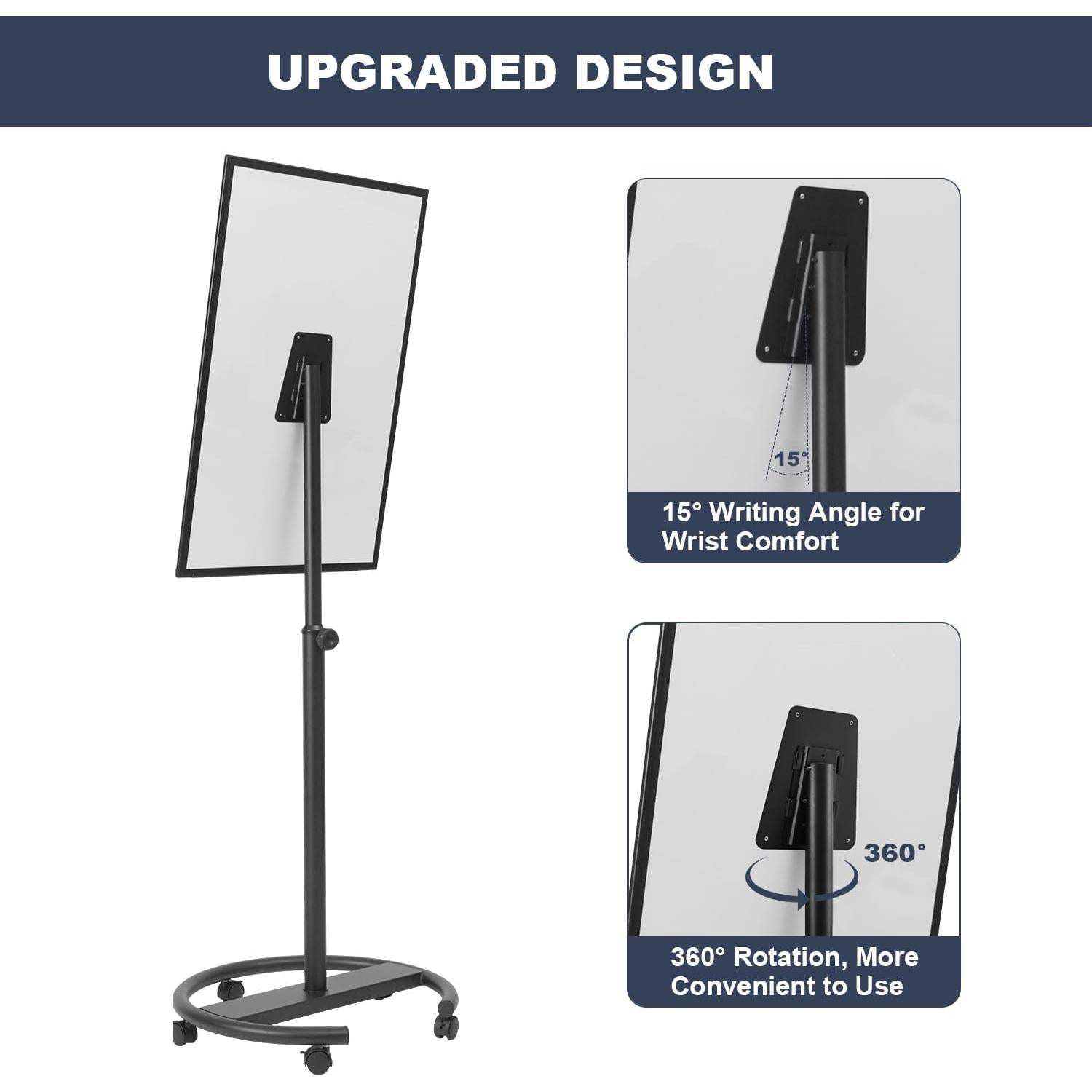 Pizarra Blanca Móvil Tankee 91x61 cm Ajustable en Altura