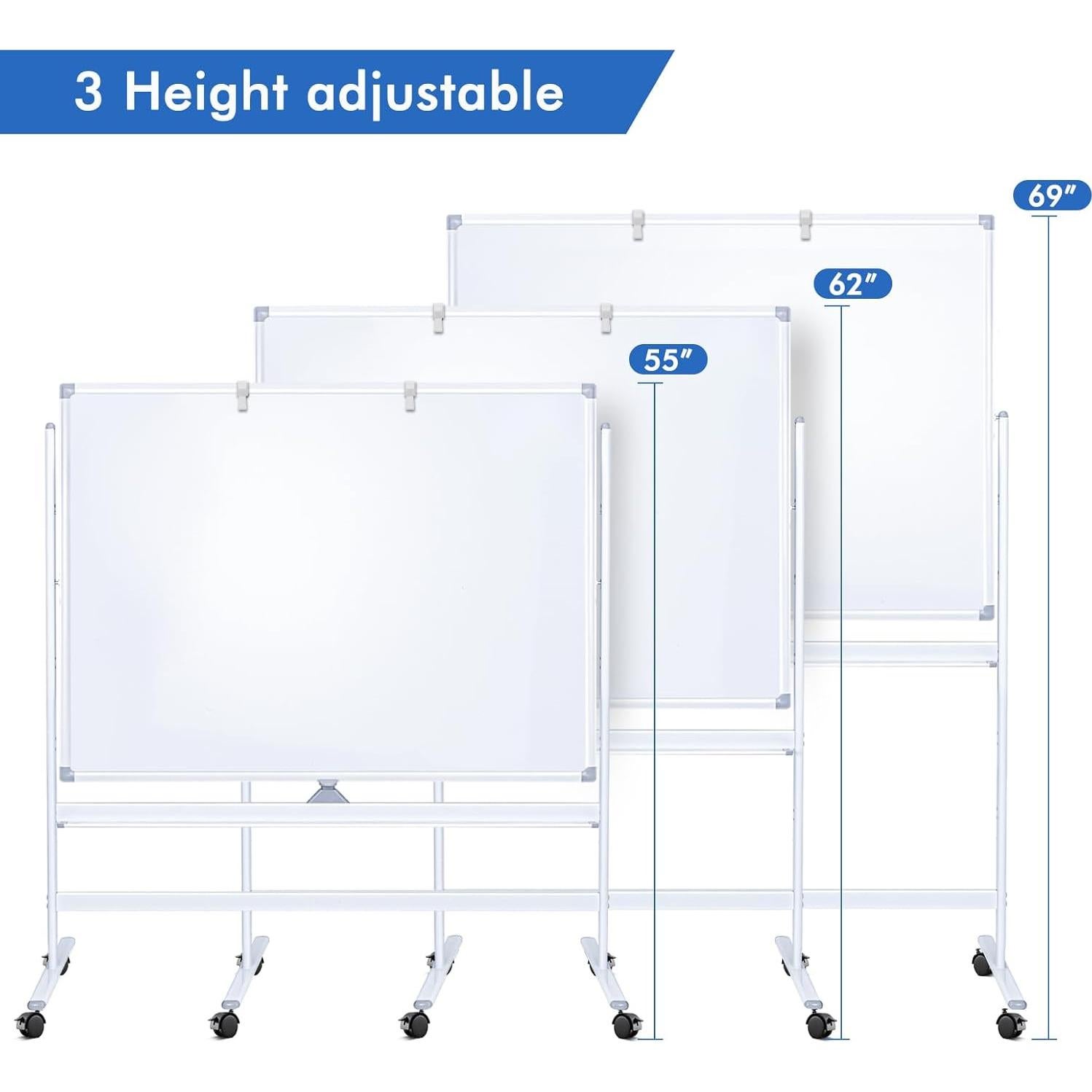 Pizarra Blanca Móvil Doble Cara Maxtek 121.9x91.4 cm