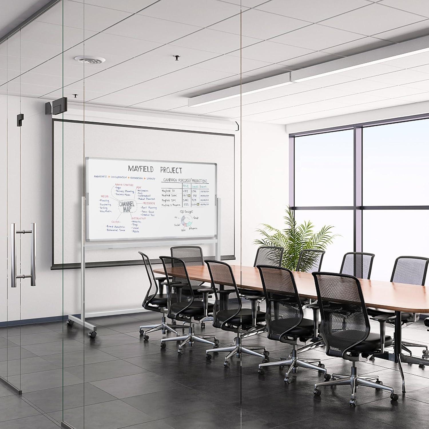 Pizarra Blanca Móvil Doble Cara Maxtek 121.9x91.4 cm