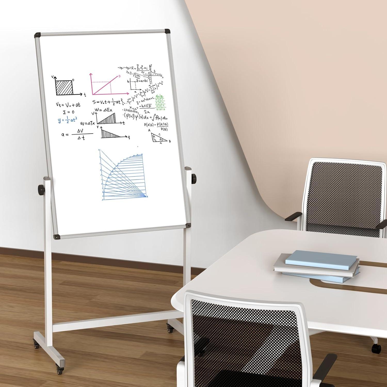 Pizarra Blanca Móvil UIFER 112x66 cm Magnética Doble Cara