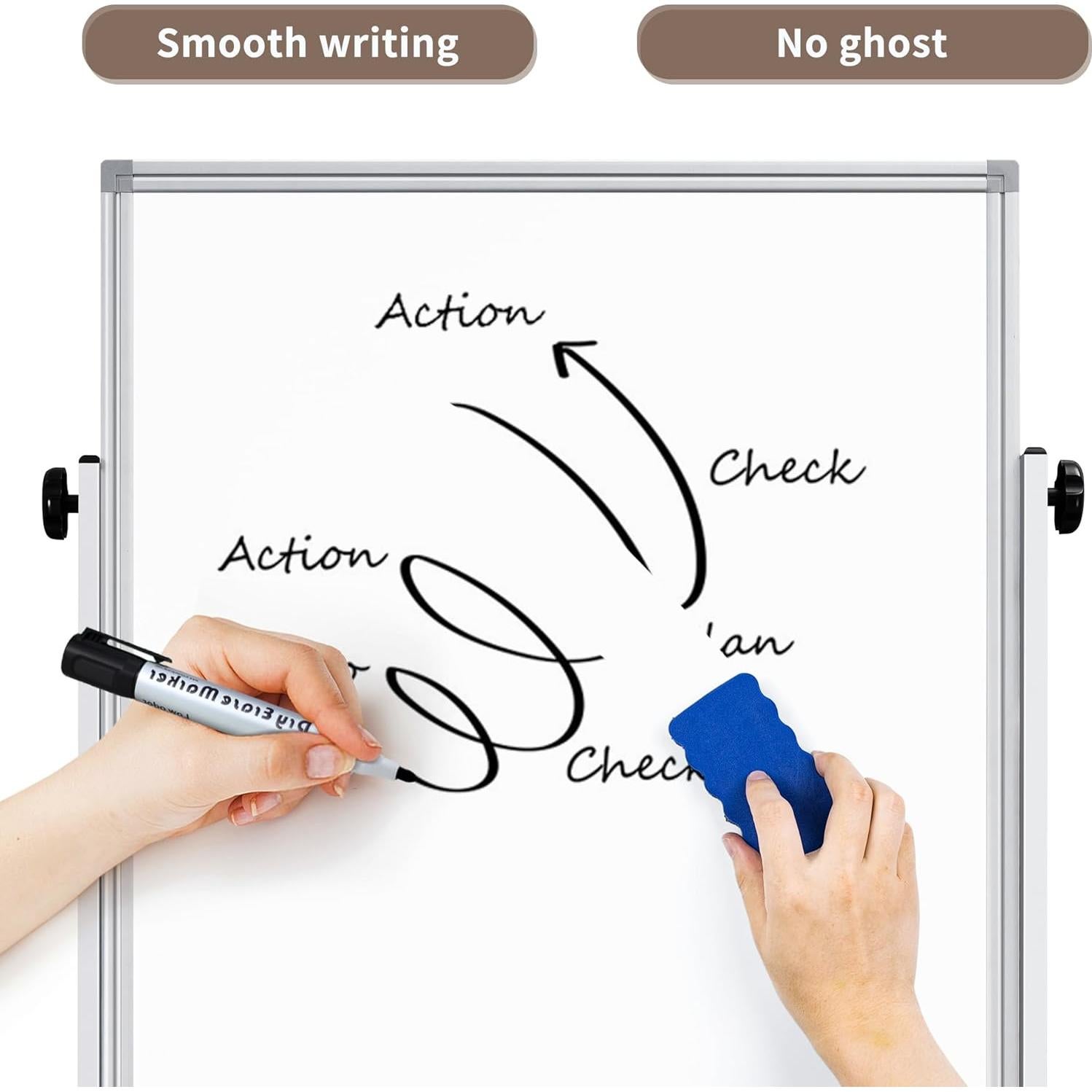 Tablero de corcho y pizarra blanca Reliaboard 81x122 cm